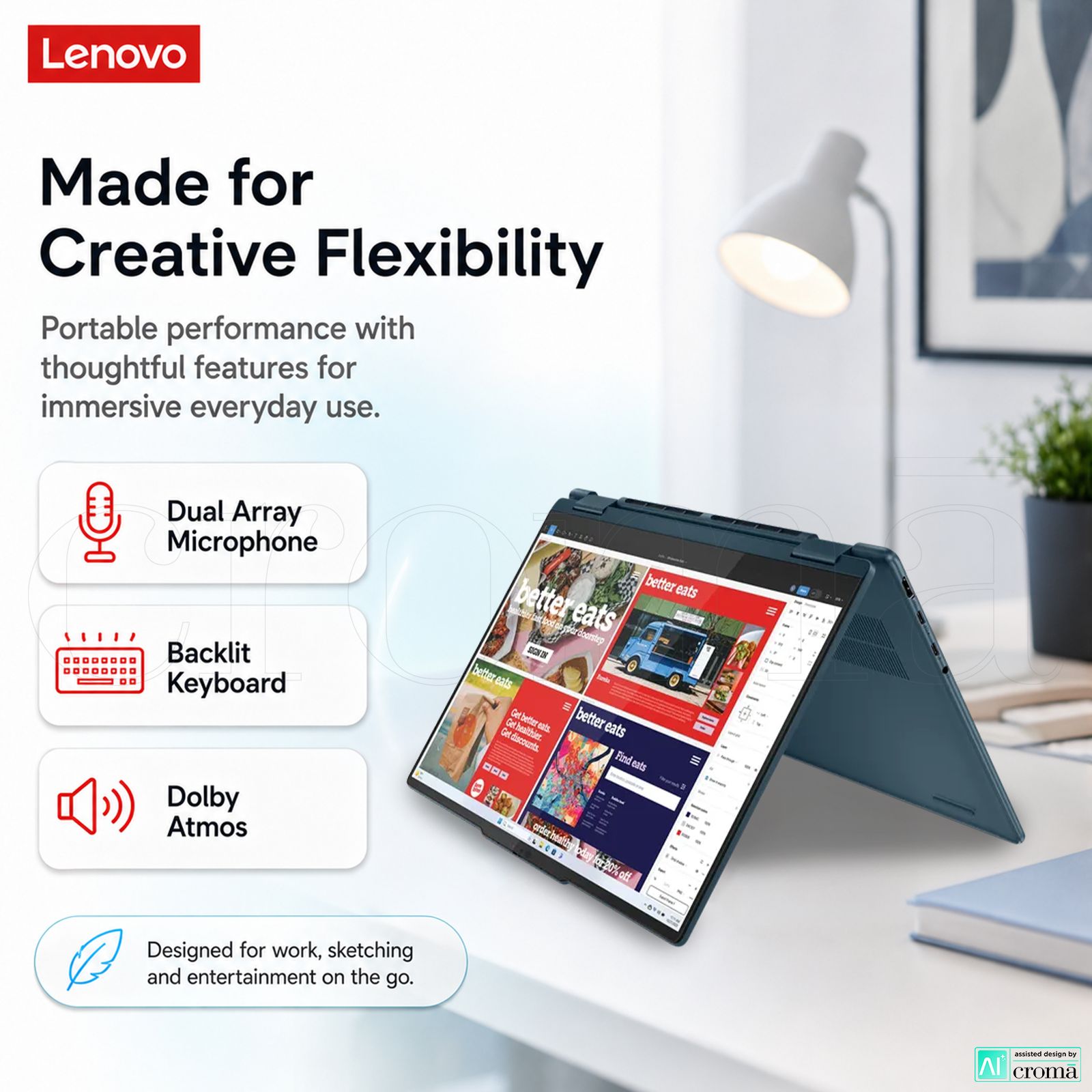 Lenovo Yoga 7 14IML9 Intel Core Ultra 5 Touchscreen 2-in-1 Laptop (16GB, 512GB SSD, Windows 11 Home, 14 inch WUXGA OLED Display, MS Office Home 2024, Tidal Teal, 1.49 KG) Lenovo Yoga 7 14IML9 Intel Core Ultra 5 Touchscreen 2-in-1 Laptop (16GB, 512GB SSD, Windows 11 Home, 14 inch WUXGA OLED Display, MS Office Home 2024, Tidal Teal, 1.49 KG)_7