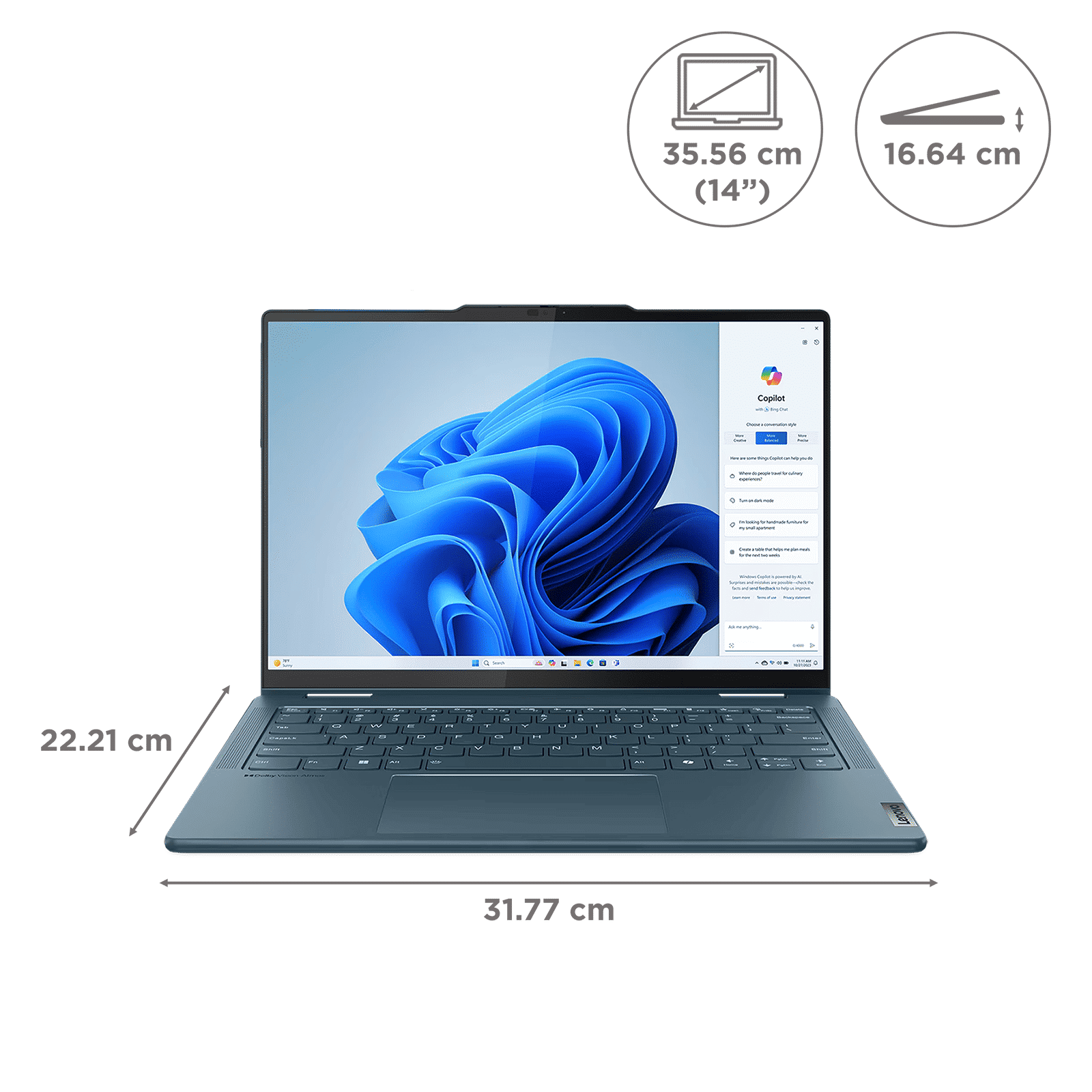 Lenovo Yoga 7 14IML9 Intel Core Ultra 5 Touchscreen 2-in-1 Laptop (16GB, 512GB SSD, Windows 11 Home, 14 inch WUXGA OLED Display, MS Office Home 2024, Tidal Teal, 1.49 KG) Lenovo Yoga 7 14IML9 Intel Core Ultra 5 Touchscreen 2-in-1 Laptop (16GB, 512GB SSD, Windows 11 Home, 14 inch WUXGA OLED Display, MS Office Home 2024, Tidal Teal, 1.49 KG)_8