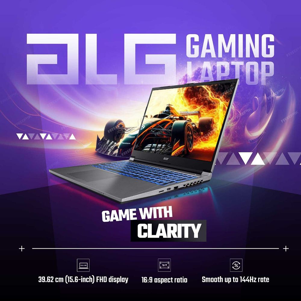 acer Aspire ALG AL15G-53 Intel Core i7 13th Gen Gaming Laptop (16GB, 512GB SSD, Windows 11 Home, 6GB Graphics, 15.6 inch 144 Hz Full HD Display, NVIDIA GeForce RTX 3050, MS Office, Steel Gray, 1.99 KG)_6