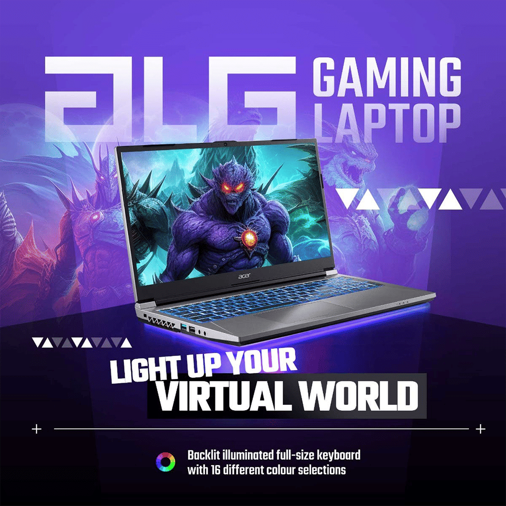 acer Aspire ALG AL15G-53 Intel Core i7 13th Gen Gaming Laptop (16GB, 512GB SSD, Windows 11 Home, 6GB Graphics, 15.6 inch 144 Hz Full HD Display, NVIDIA GeForce RTX 3050, MS Office, Steel Gray, 1.99 KG)_7