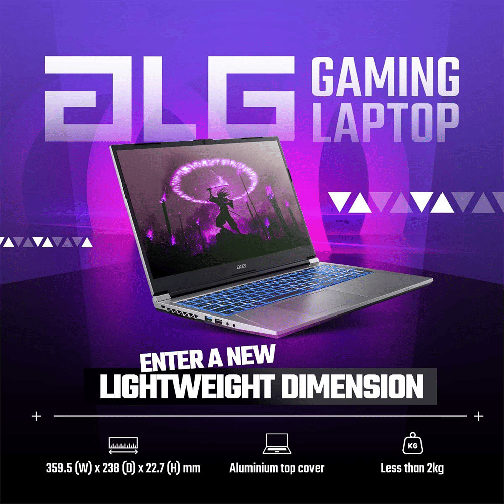 acer Aspire ALG AL15G-53 Intel Core i7 13th Gen Gaming Laptop (16GB, 512GB SSD, Windows 11 Home, 6GB Graphics, 15.6 inch 144 Hz Full HD Display, NVIDIA GeForce RTX 3050, MS Office, Steel Gray, 1.99 KG)_10
