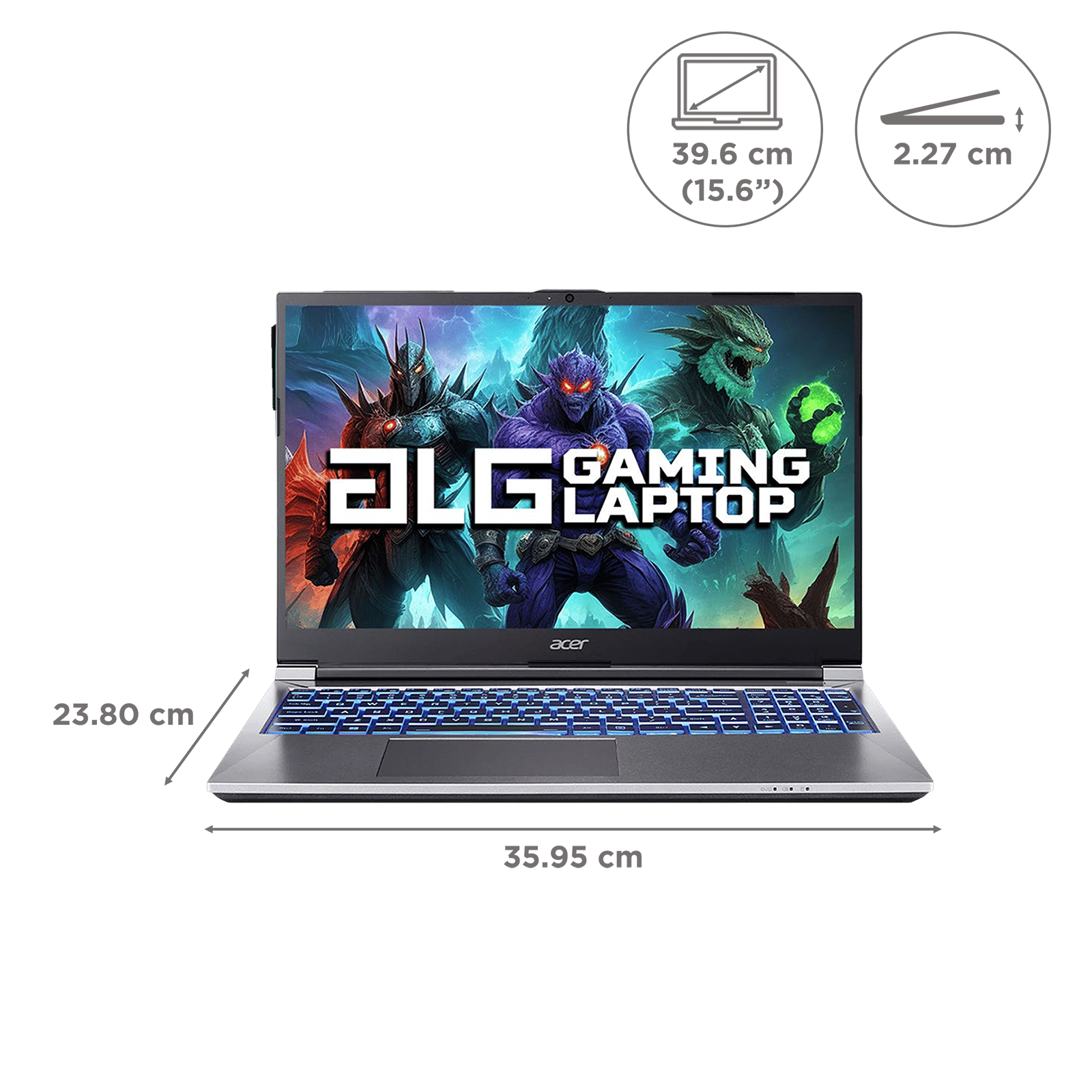 acer Aspire ALG AL15G-53 Intel Core i7 13th Gen Gaming Laptop (16GB, 512GB SSD, Windows 11 Home, 6GB Graphics, 15.6 inch 144 Hz Full HD Display, NVIDIA GeForce RTX 3050, MS Office, Steel Gray, 1.99 KG)_2