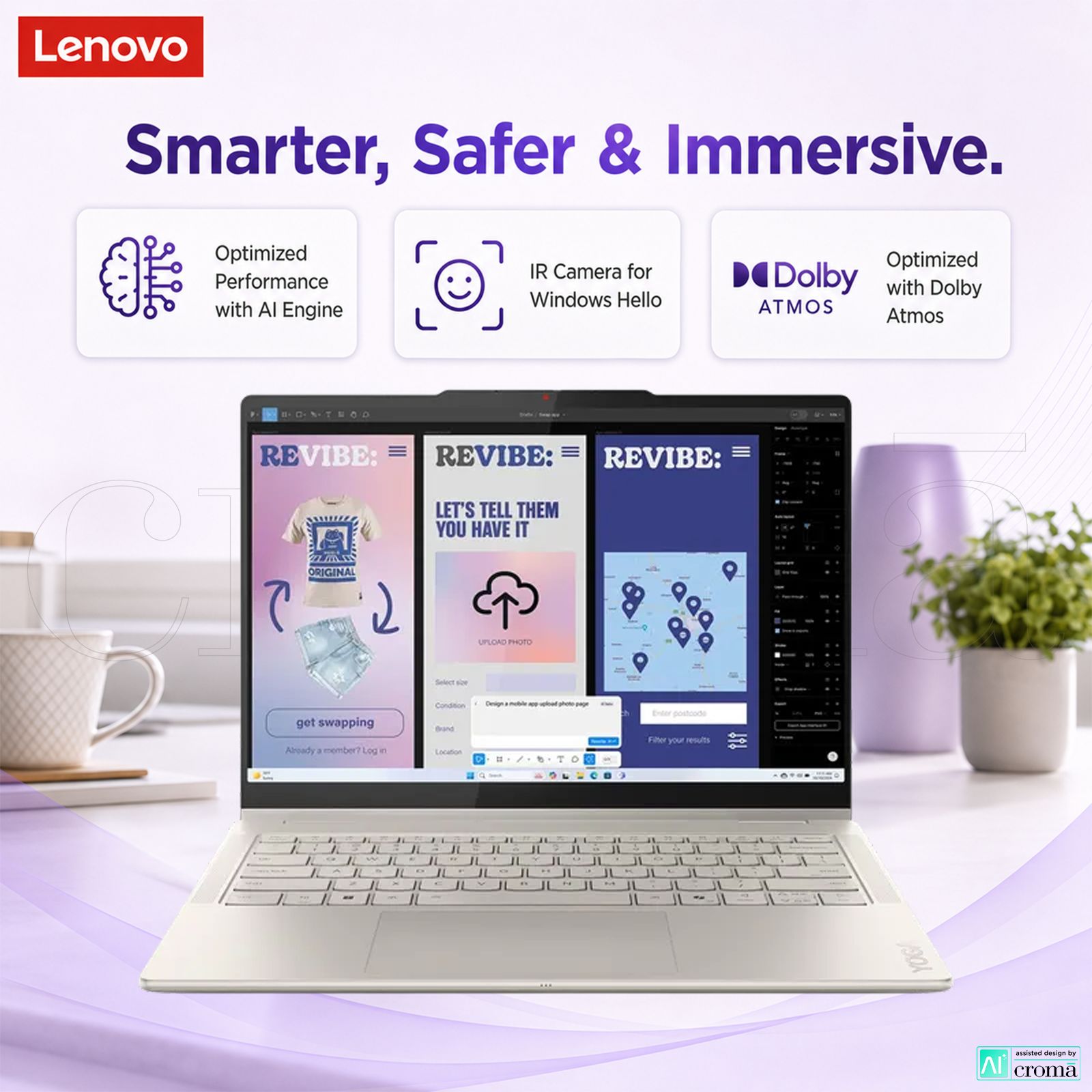 Lenovo Yoga 7 14ILL10 Intel Core Ultra 5 Touchscreen 2-in-1 Laptop (16GB, 1TB SSD, Windows 11 Home, 14 inch WUXGA OLED Display, MS Office 2024, Seashell, 1.38 KG) Lenovo Yoga 7 14ILL10 Intel Core Ultra 5 Touchscreen 2-in-1 Laptop (16GB, 1TB SSD, Windows 11 Home, 14 inch WUXGA OLED Display, MS Office 2024, Seashell, 1.38 KG)_3