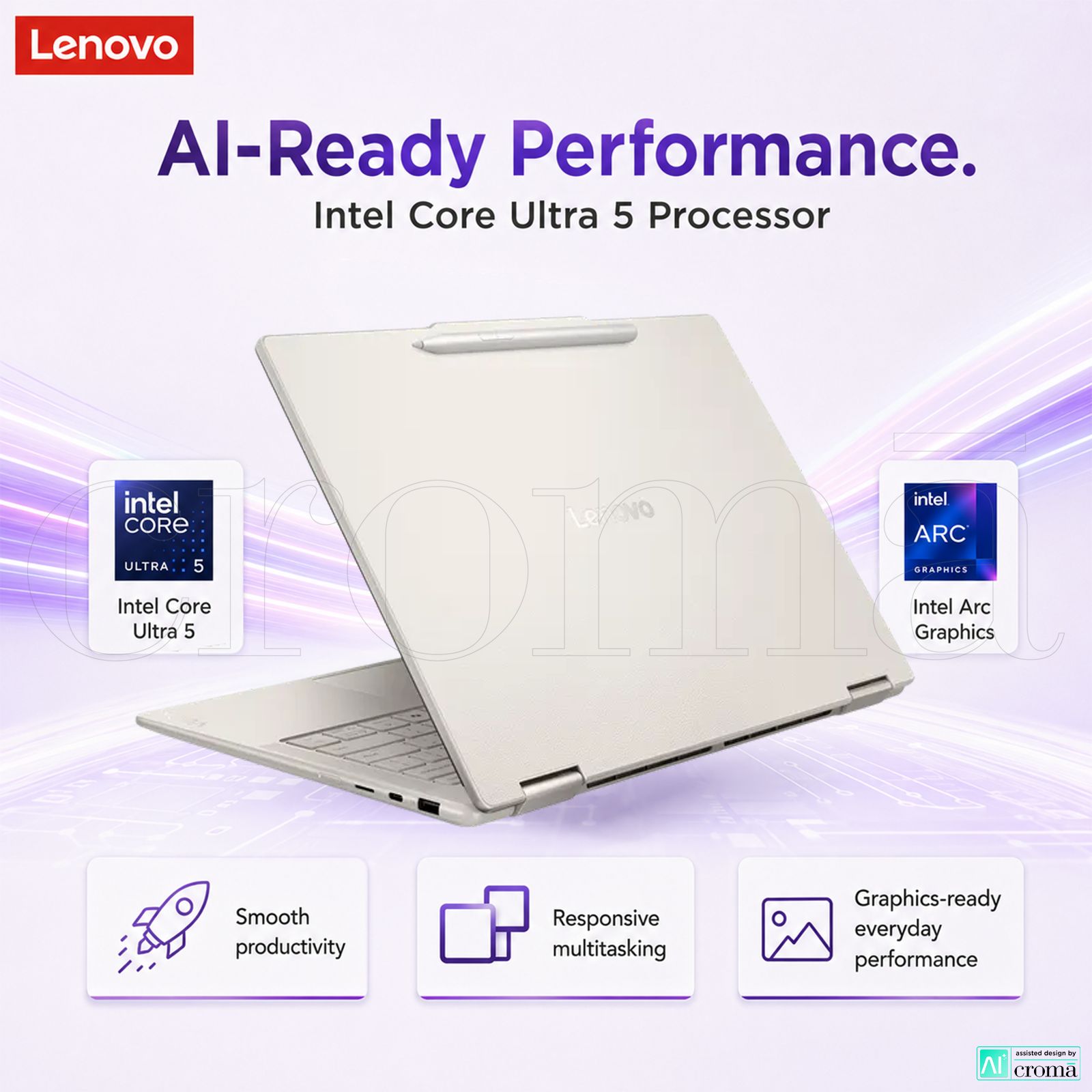 Lenovo Yoga 7 14ILL10 Intel Core Ultra 5 Touchscreen 2-in-1 Laptop (16GB, 1TB SSD, Windows 11 Home, 14 inch WUXGA OLED Display, MS Office 2024, Seashell, 1.38 KG) Lenovo Yoga 7 14ILL10 Intel Core Ultra 5 Touchscreen 2-in-1 Laptop (16GB, 1TB SSD, Windows 11 Home, 14 inch WUXGA OLED Display, MS Office 2024, Seashell, 1.38 KG)_4