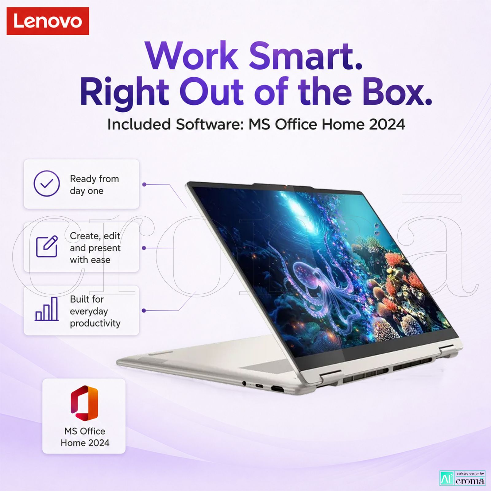 Lenovo Yoga 7 14ILL10 Intel Core Ultra 5 Touchscreen 2-in-1 Laptop (16GB, 1TB SSD, Windows 11 Home, 14 inch WUXGA OLED Display, MS Office 2024, Seashell, 1.38 KG) Lenovo Yoga 7 14ILL10 Intel Core Ultra 5 Touchscreen 2-in-1 Laptop (16GB, 1TB SSD, Windows 11 Home, 14 inch WUXGA OLED Display, MS Office 2024, Seashell, 1.38 KG)_6