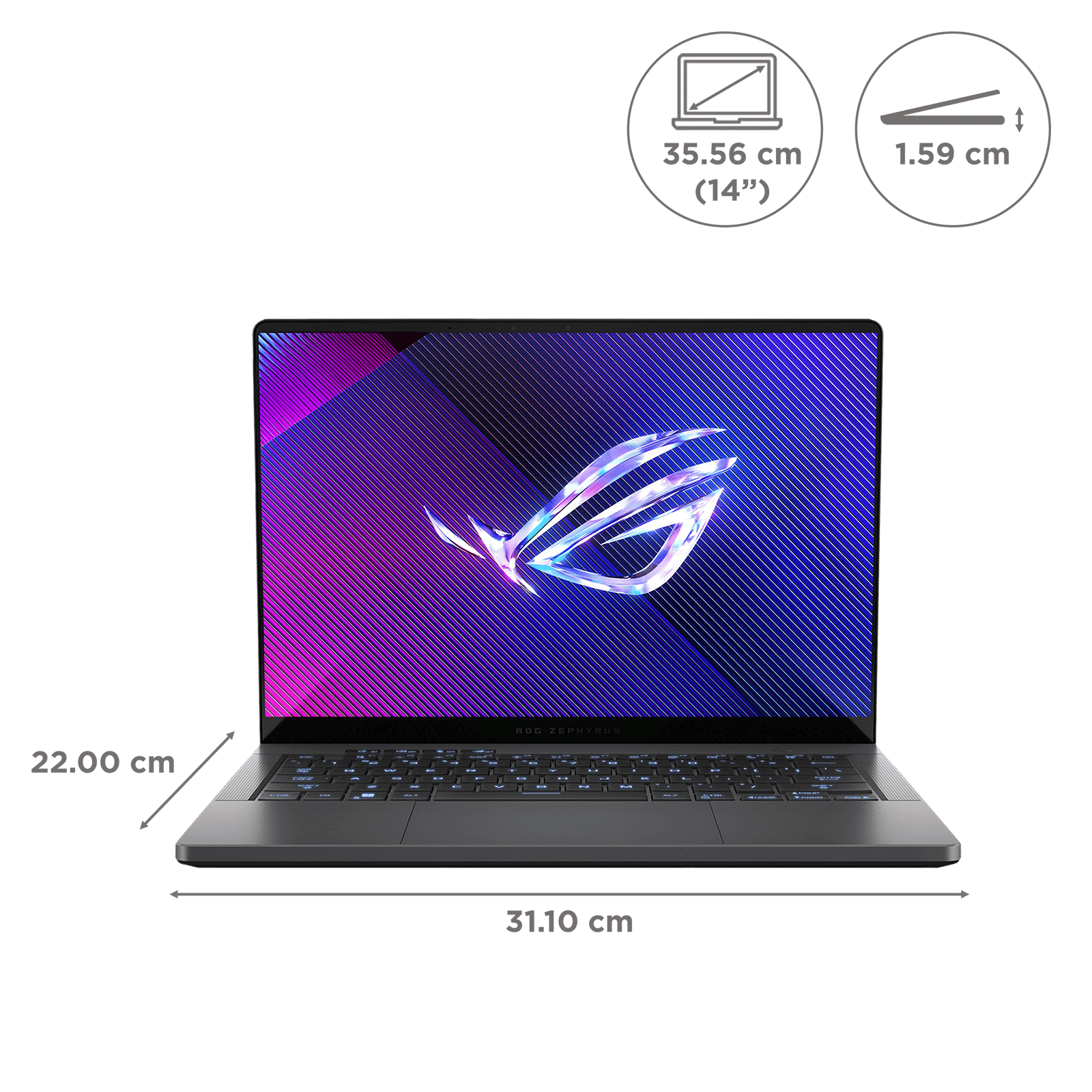 ASUS Zephyrus G14 GA403UM-QS007WS AMD Ryzen 9 Gaming Laptop (16GB, 1TB SSD, Windows 11 Home, 8GB Graphics, 14 inch 120 Hz OLED WQXGA+ Display, NVIDIA GeForce RTX 5060, MS Office Home 2024, Eclipse Gray, 1.5 KG)_13