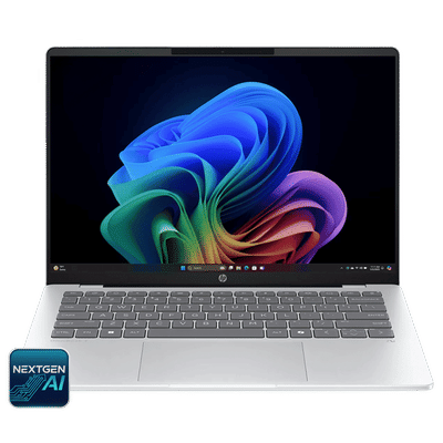 HP OmniBook 5 14-he0014QU Qualcomm Snapdragon
                      X Thin & Light Laptop (16GB, 512GB SSD,
                      Windows 11 Home, 14 inch 2K OLED Display, MS
                      Office Home 2024, Glacier Silver, 1.35 KG)
