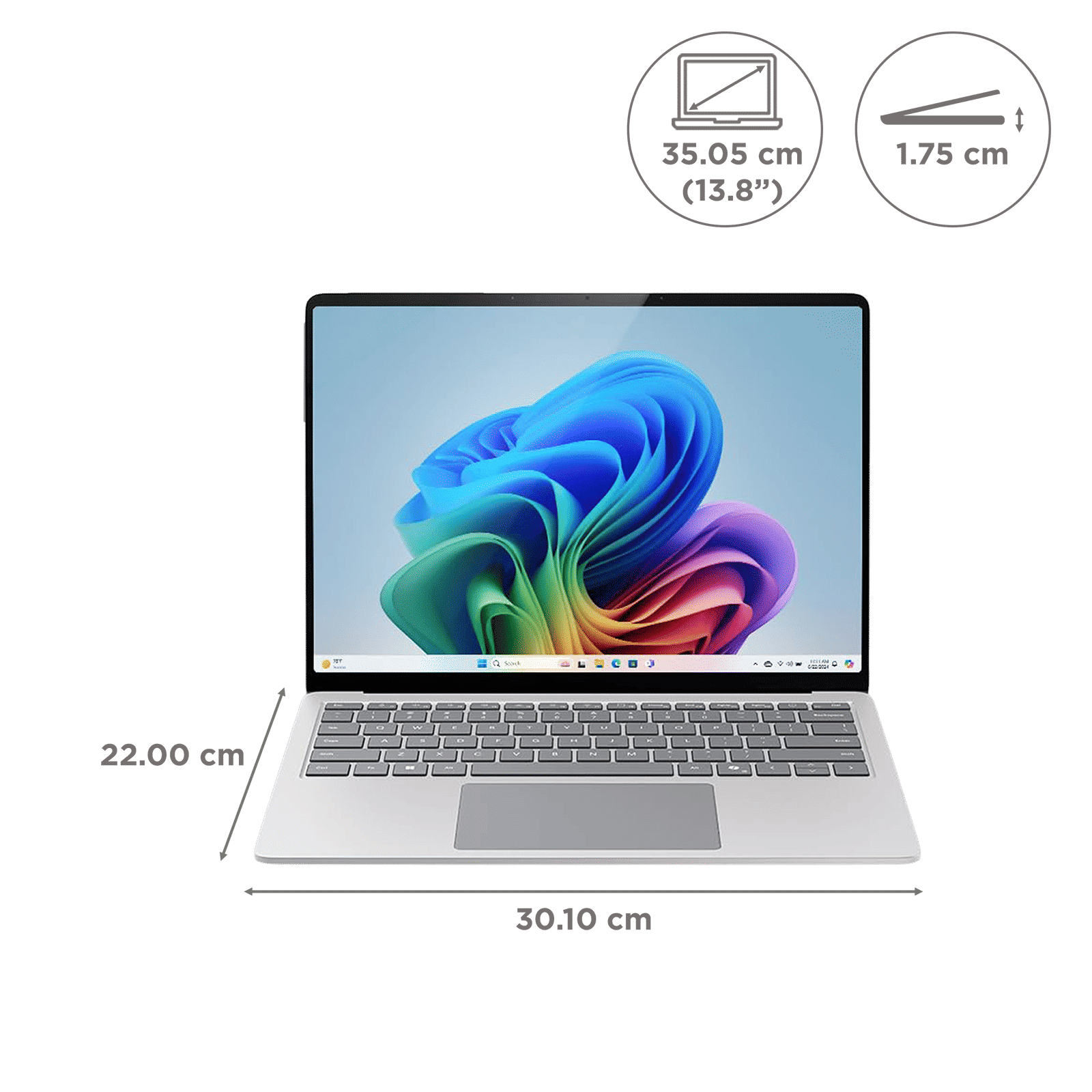 Microsoft Surface 7th Edition Snapdragon X Plus Touchscreen Ultra Thin Laptop (16GB, 512GB SSD, Windows 11 Home, 13.8 inch LCD Display, Platinum, 1.34 KG)_12