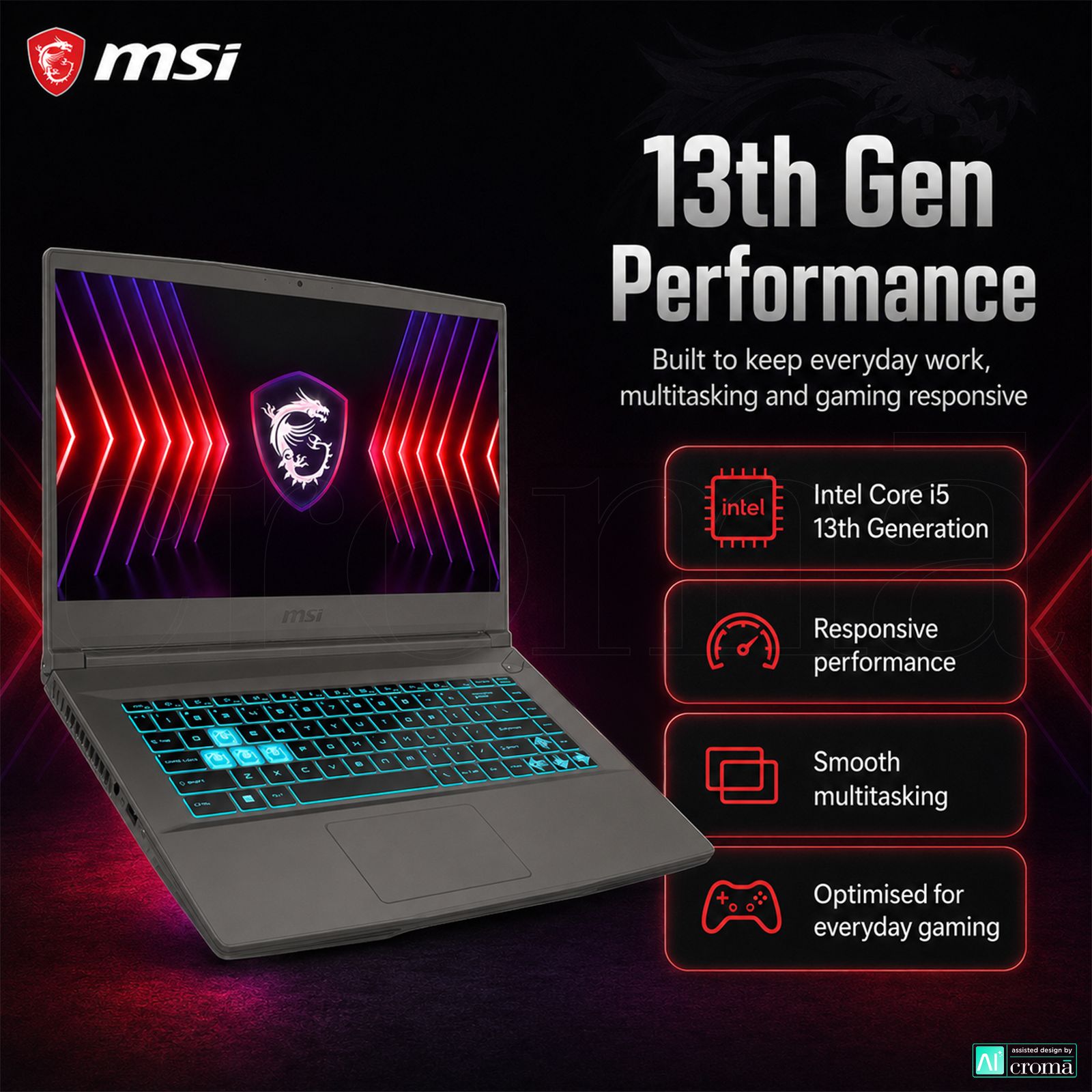 MSI Thin 15 B13UC-3231IN Intel Core i5 13th Gen Gaming Laptop (16GB, 512GB SSD, Windows 11 Home, 4GB Graphics, 15.6 inch 144 Hz Full HD Display, NVIDIA GeForce RTX 3050, MS Office Home 2021, Cosmos Gray, 1.86 KG) MSI Thin 15 B13UC-3231IN Intel Core i5 13th Gen Gaming Laptop (16GB, 512GB SSD, Windows 11 Home, 4GB Graphics, 15.6 inch 144 Hz Full HD Display, NVIDIA GeForce RTX 3050, MS Office Home 2021, Cosmos Gray, 1.86 KG)_3