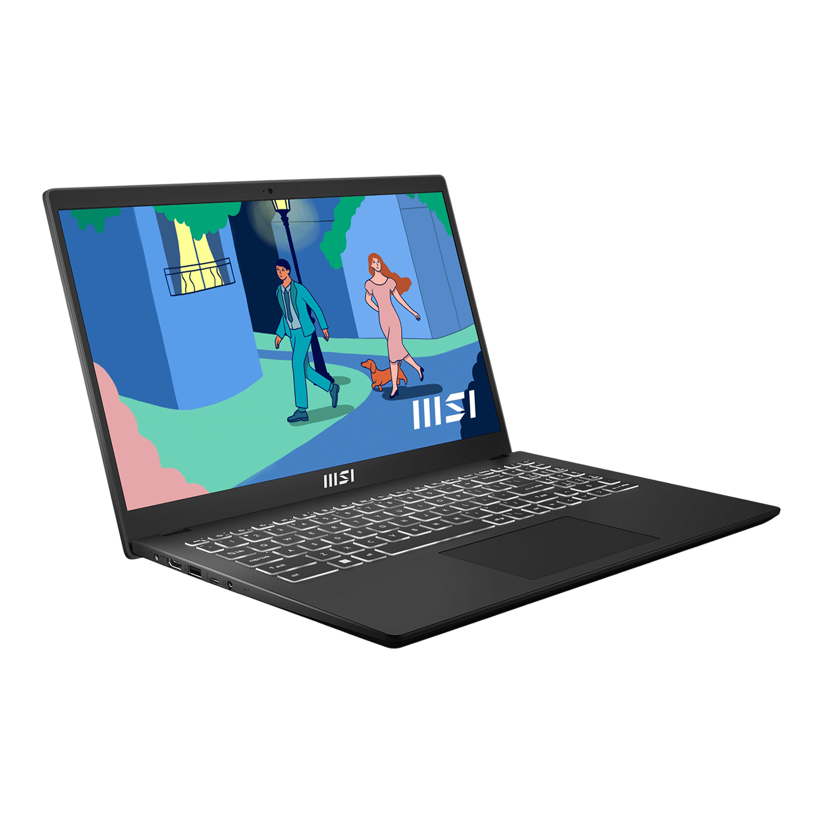 MSI Modern 15 B7M-480IN AMD Ryzen 5 Thin & Light Laptop (16GB, 512GB SSD, Windows 11 Home, 15.6 inch Full HD Display, MS Office Home, Classic Black, 1.75 KG)_8