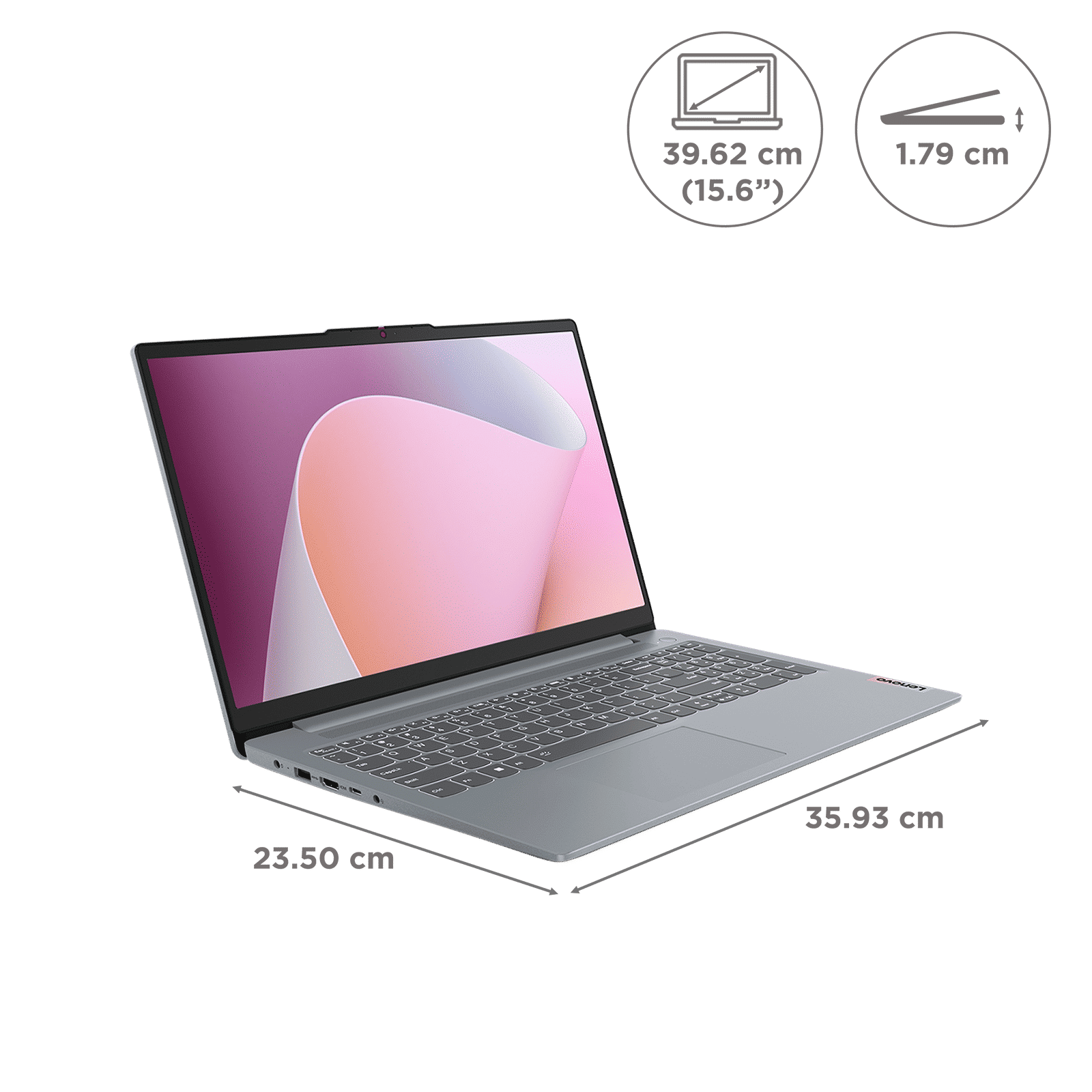Lenovo IdeaPad Slim 3 15ABR8 AMD Ryzen 7 Thin & Light Laptop (16GB, 512GB SSD, Windows 11 Home, 15.6 inch Full HD Display, MS Office Home 2024, Arctic Grey, 1.62 KG)_8