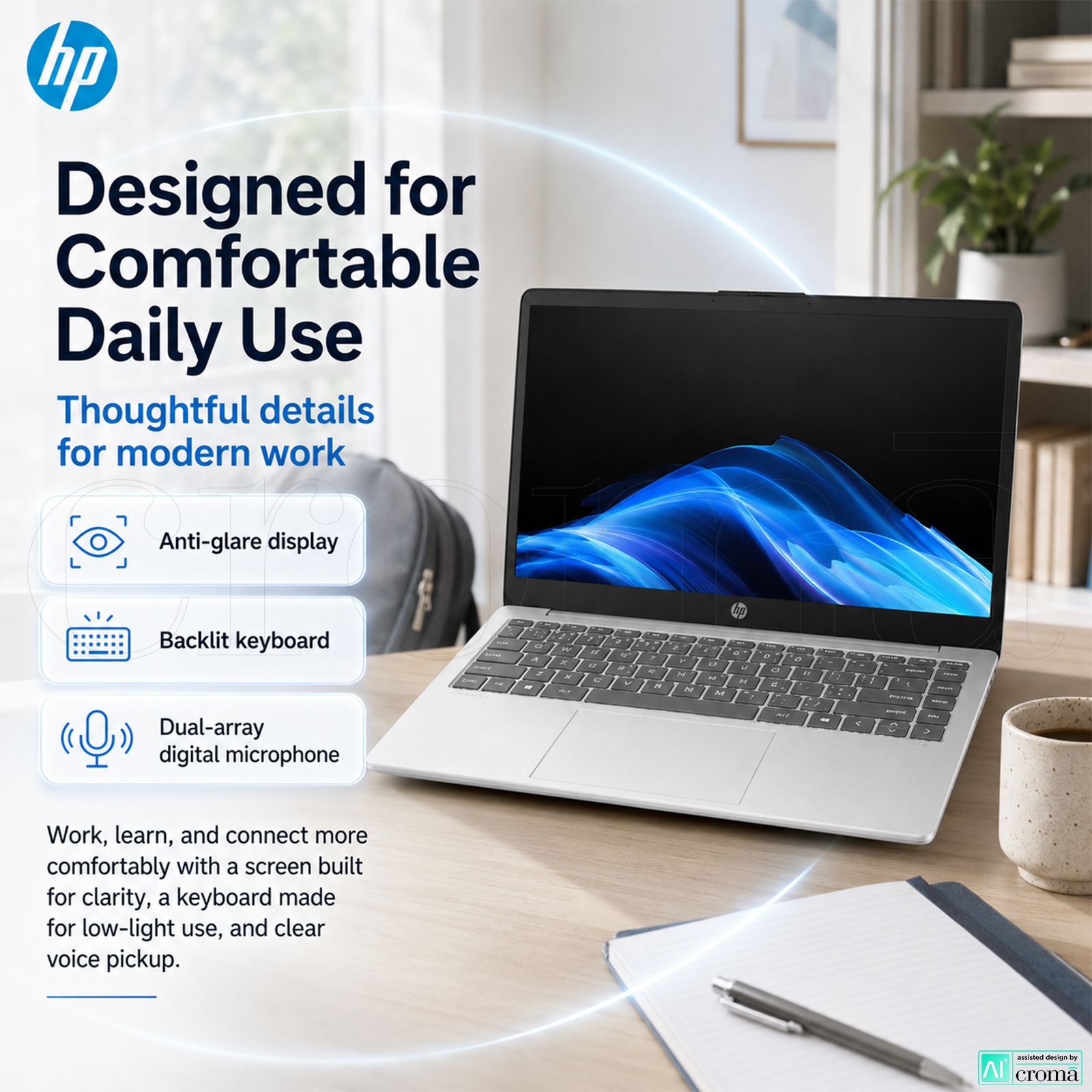 HP OmniBook 3 14-ha0000AU AMD Ryzen AI 5 Thin & Light Laptop (16GB, 512GB SSD, Windows 11 Home, 14 inch Full HD Display, Glacier Silver, 1.47 KG) HP OmniBook 3 14-ha0000AU AMD Ryzen AI 5 Thin & Light Laptop (16GB, 512GB SSD, Windows 11 Home, 14 inch Full HD Display, Glacier Silver, 1.47 KG)_7