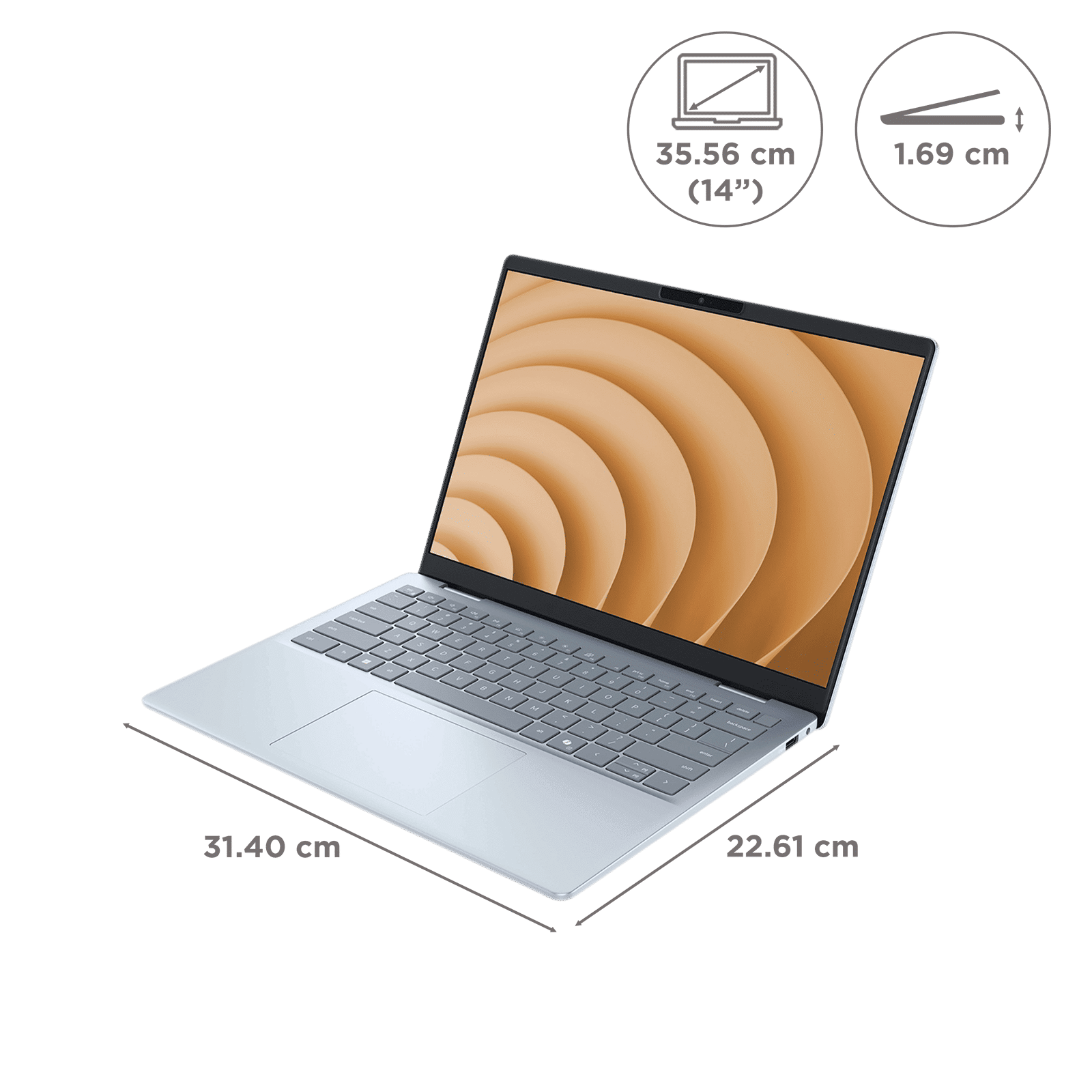  Dell 14 Plus AMD Ryzen AI 7 350 Laptop (16GB, 1TB SSD, Windows 11 Home, 14 inch Full HD Plus IPS Display, MS Office Home 2024, Ice Blue, 1.52 KG)_2