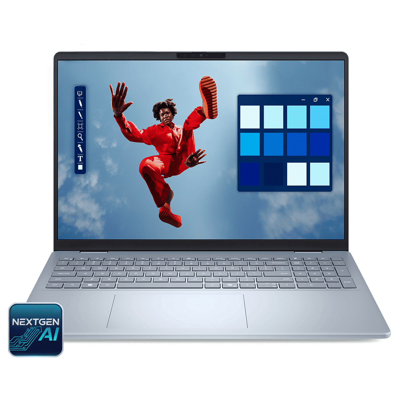 Dell 16 Plus Intel Core Ultra 5 Thin & Light Laptop (16GB, 512GB SSD, Windows 11 Home, 16 inch Full HD+ IPS Display, MS Office Home 2024, Ice Blue, 1.87 KG)_1