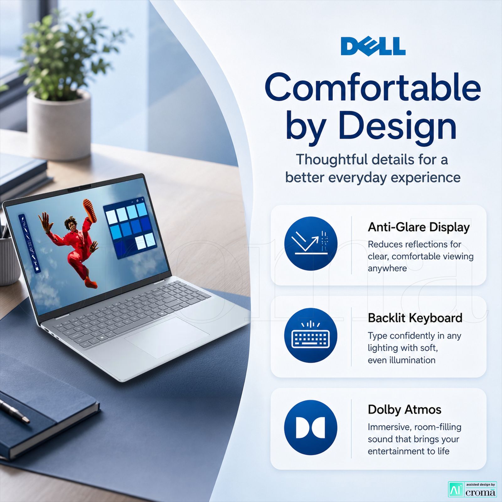 Dell 16 Plus Intel Core Ultra 5 Thin & Light Laptop (16GB, 512GB SSD, Windows 11 Home, 16 inch Full HD+ IPS Display, MS Office Home 2024, Ice Blue, 1.87 KG) Dell 16 Plus Intel Core Ultra 5 Thin & Light Laptop (16GB, 512GB SSD, Windows 11 Home, 16 inch Full HD+ IPS Display, MS Office Home 2024, Ice Blue, 1.87 KG)_7
