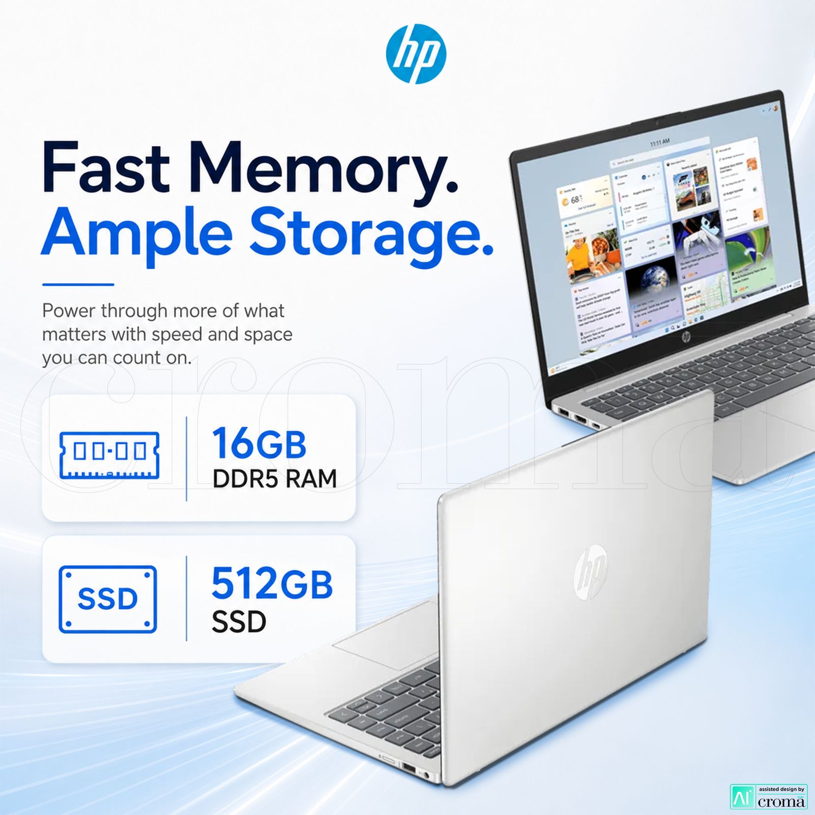 HP 14-gr1028TU Intel Core Ultra 7 Thin & Light Laptop (16GB, 512GB SSD, Windows 11 Home, 14 inch Full HD Display, Natural Silver, 1.4 KG)_4