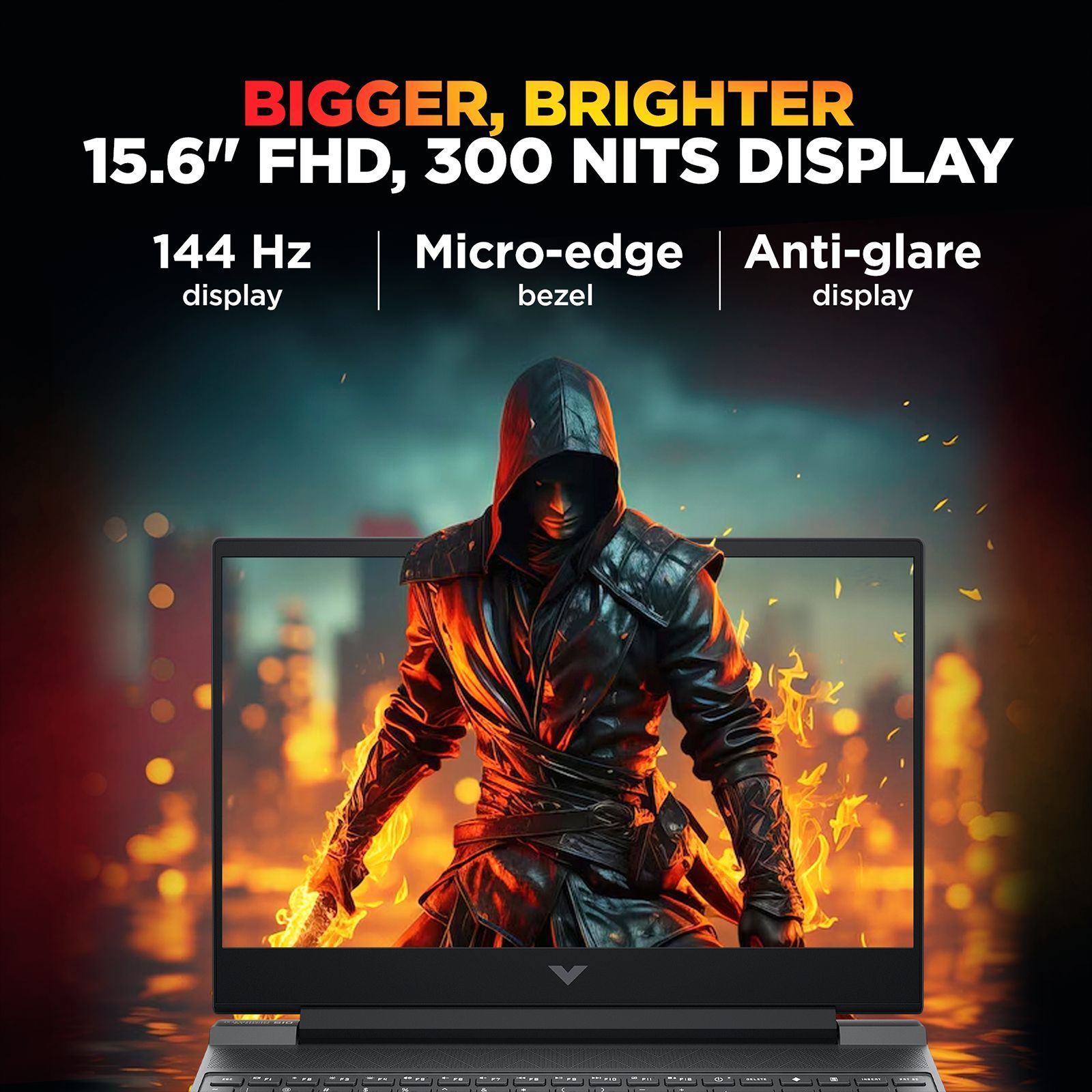 HP Victus 15-fa2309TX Intel Core i7 13th Gen Gaming Laptop (24GB, 1TB SSD, Windows 11 Home, 8GB Graphics, 15.6 Inch 144 Hz Full HD IPS Display, NVIDIA GeForce RTX 5050, MS Office Home 2024, Mica Silver, 2.29 KG)_5
