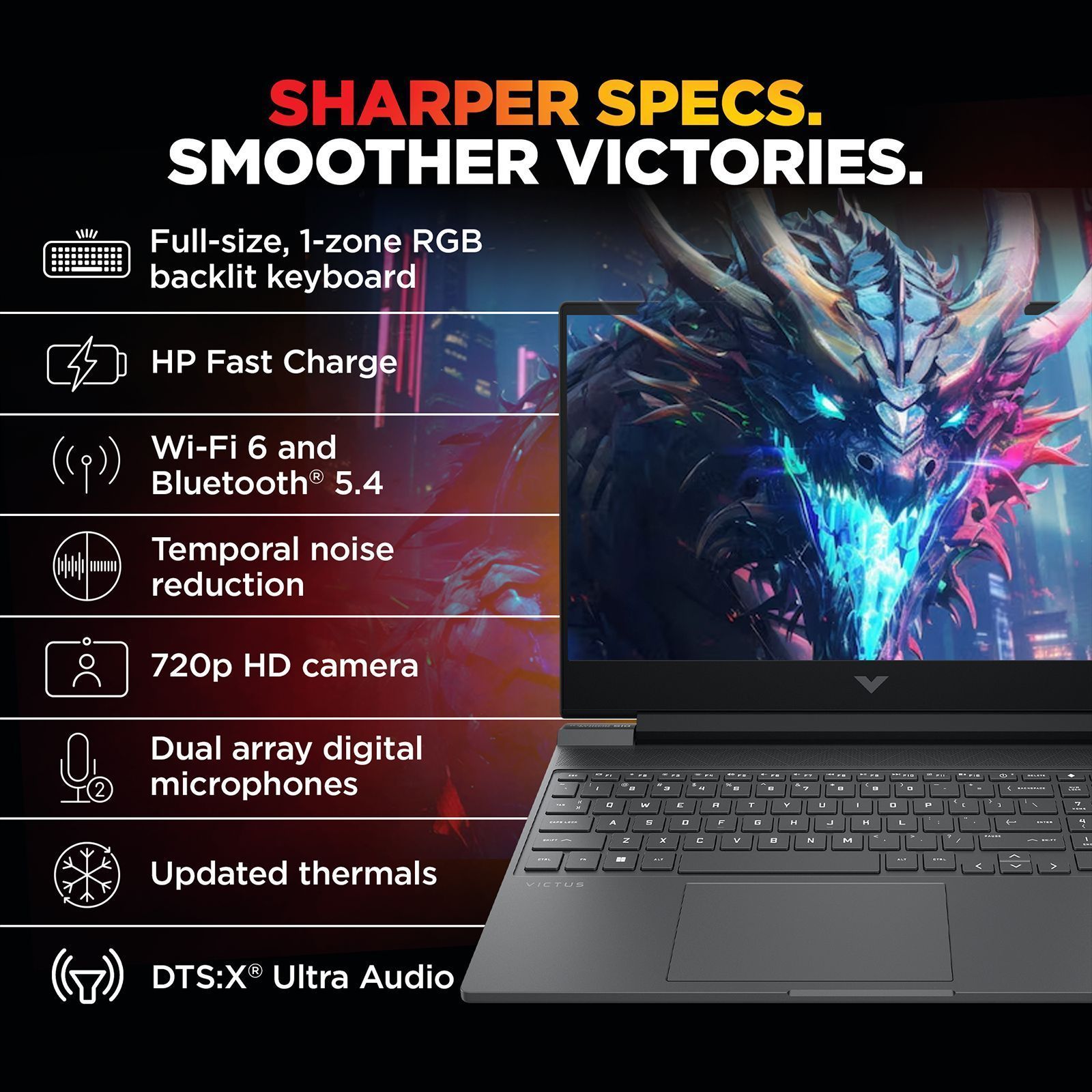HP Victus 15-fa2309TX Intel Core i7 13th Gen Gaming Laptop (24GB, 1TB SSD, Windows 11 Home, 8GB Graphics, 15.6 Inch 144 Hz Full HD IPS Display, NVIDIA GeForce RTX 5050, MS Office Home 2024, Mica Silver, 2.29 KG)_6
