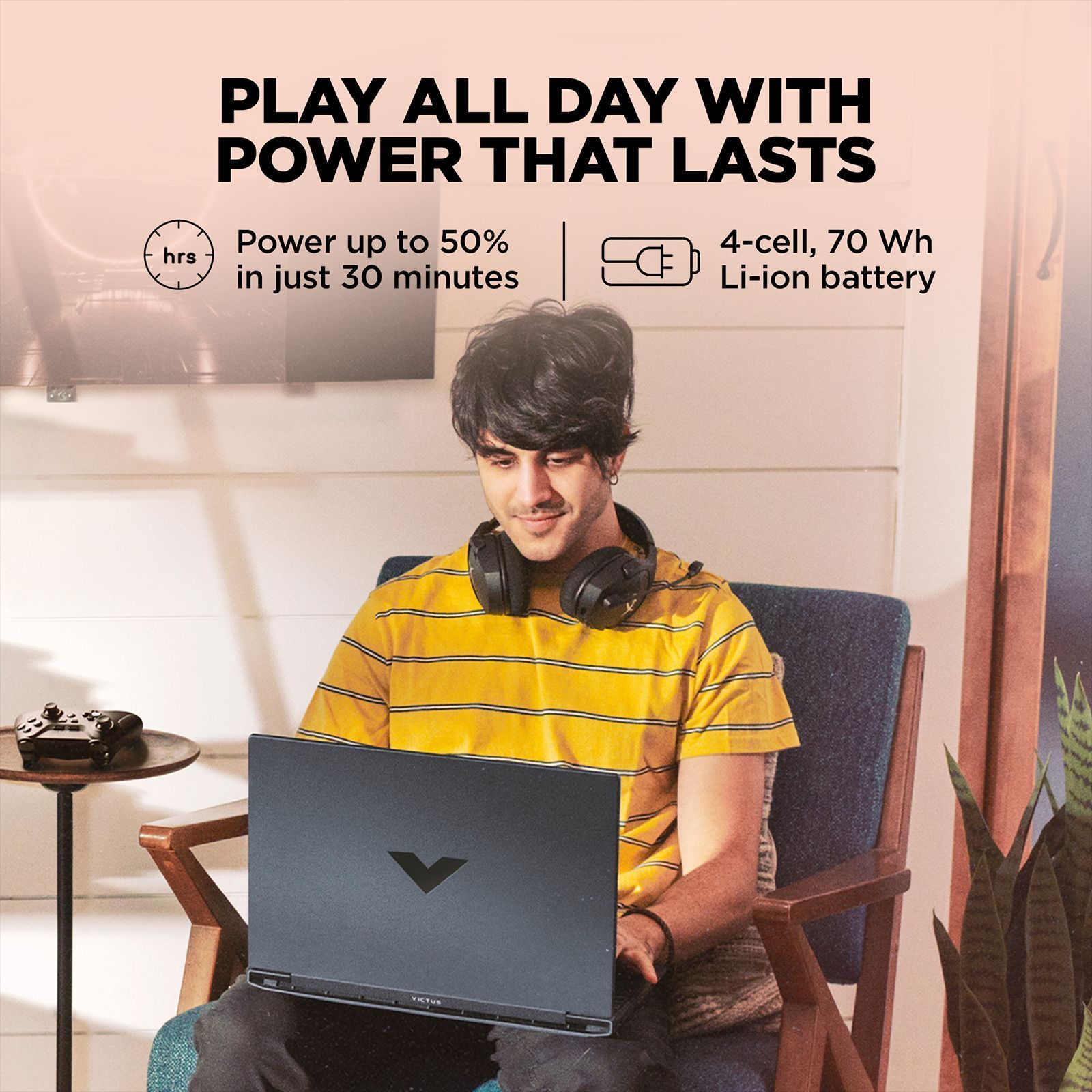 HP Victus 15-fa2309TX Intel Core i7 13th Gen Gaming Laptop (24GB, 1TB SSD, Windows 11 Home, 8GB Graphics, 15.6 Inch 144 Hz Full HD IPS Display, NVIDIA GeForce RTX 5050, MS Office Home 2024, Mica Silver, 2.29 KG)_8