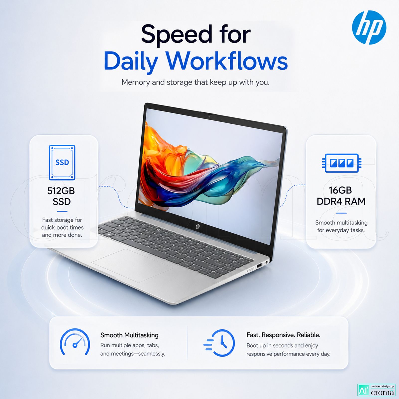 HP 15-fc0533AU AMD Ryzen 7 Thin & Light Laptop (16GB, 512GB SSD, Windows 11 Home, 15.6 inch Full HD Display, Natural Silver, 1.59 KG)_5