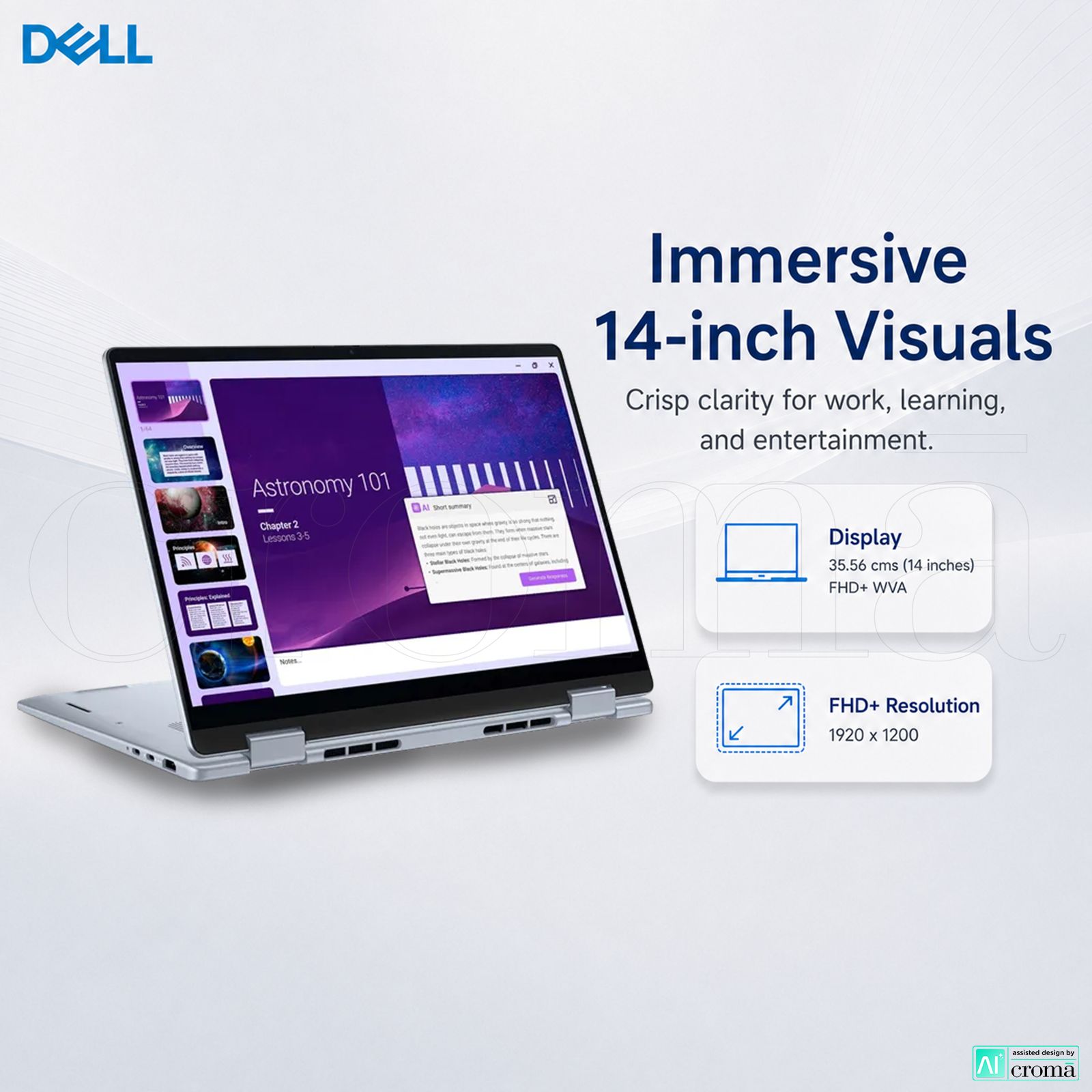 Dell 14 Plus Intel Core Ultra 7 Touchscreen 2-in-1 Laptop (16GB, 1TB SSD, Windows 11 Home, 14 inch FHD+ WVA Display, MS Office Home 2024, Ice Blue, 1.61 KG)_3