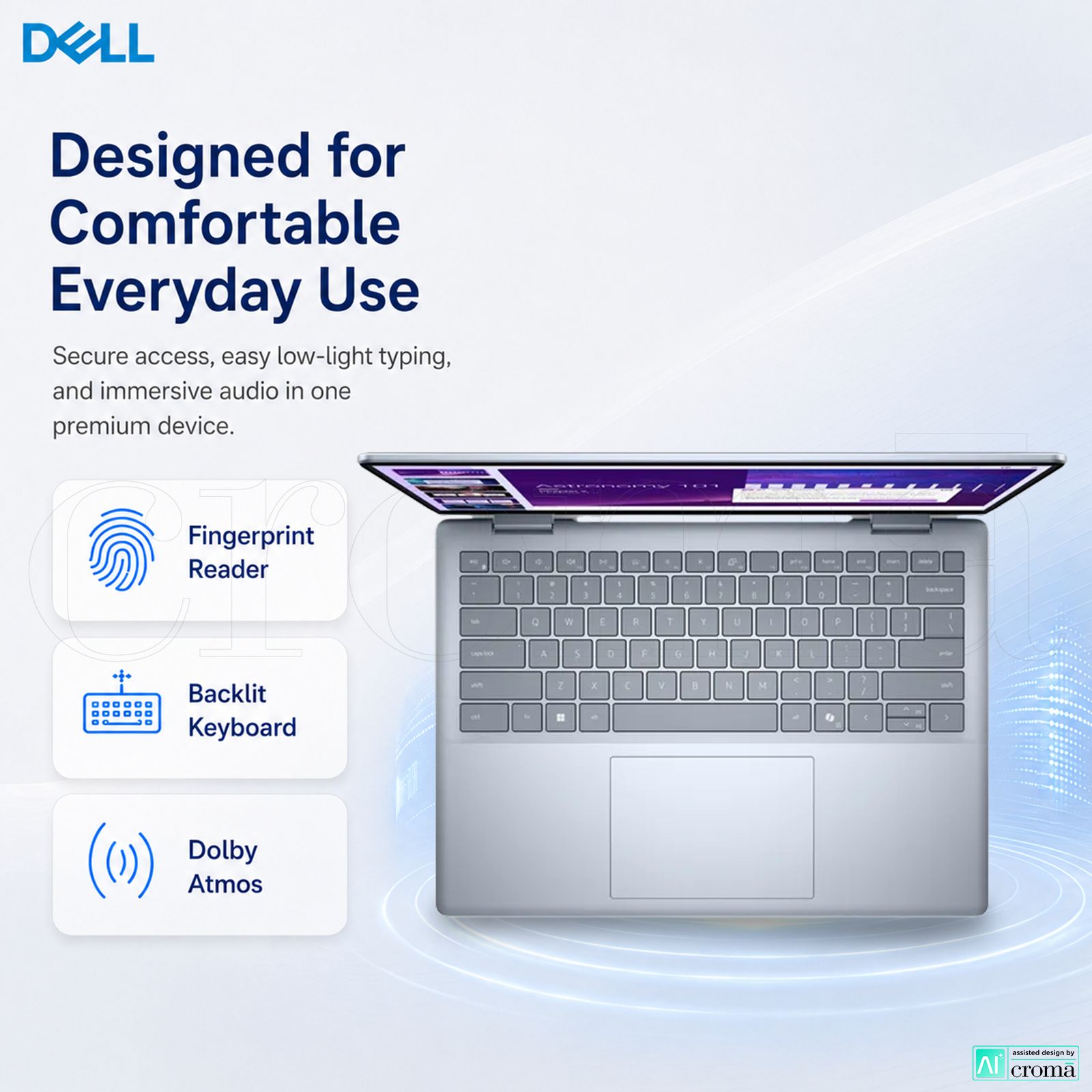 Dell 14 Plus Intel Core Ultra 7 Touchscreen 2-in-1 Laptop (16GB, 1TB SSD, Windows 11 Home, 14 inch FHD+ WVA Display, MS Office Home 2024, Ice Blue, 1.61 KG)_4