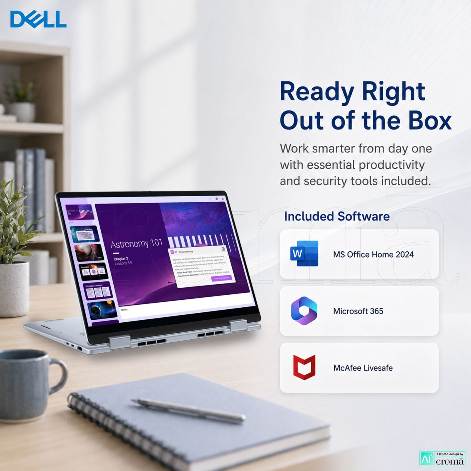 Dell 14 Plus Intel Core Ultra 7 Touchscreen 2-in-1 Laptop (16GB, 1TB SSD, Windows 11 Home, 14 inch FHD+ WVA Display, MS Office Home 2024, Ice Blue, 1.61 KG)_7