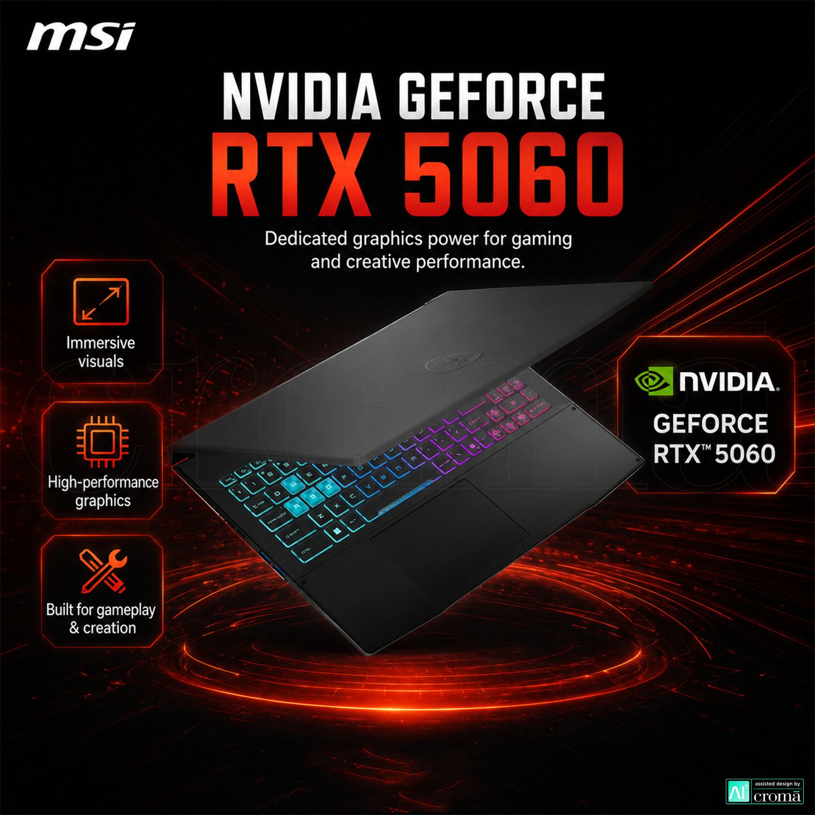MSI Katana 15 HX B14WFK-641IN Intel Core i5 14th Gen Gaming Laptop (16GB, 1TB SSD, Windows 11 Home, 8GB Graphics, 15.6 inch 144 Hz Full HD Display, NVIDIA GeForce RTX 5060, MS Office Home 2024, Black, 2.40 KG) MSI Katana 15 HX B14WFK-641IN Intel Core i5 14th Gen Gaming Laptop (16GB, 1TB SSD, Windows 11 Home, 8GB Graphics, 15.6 inch 144 Hz Full HD Display, NVIDIA GeForce RTX 5060, MS Office Home 2024, Black, 2.40 KG)_5