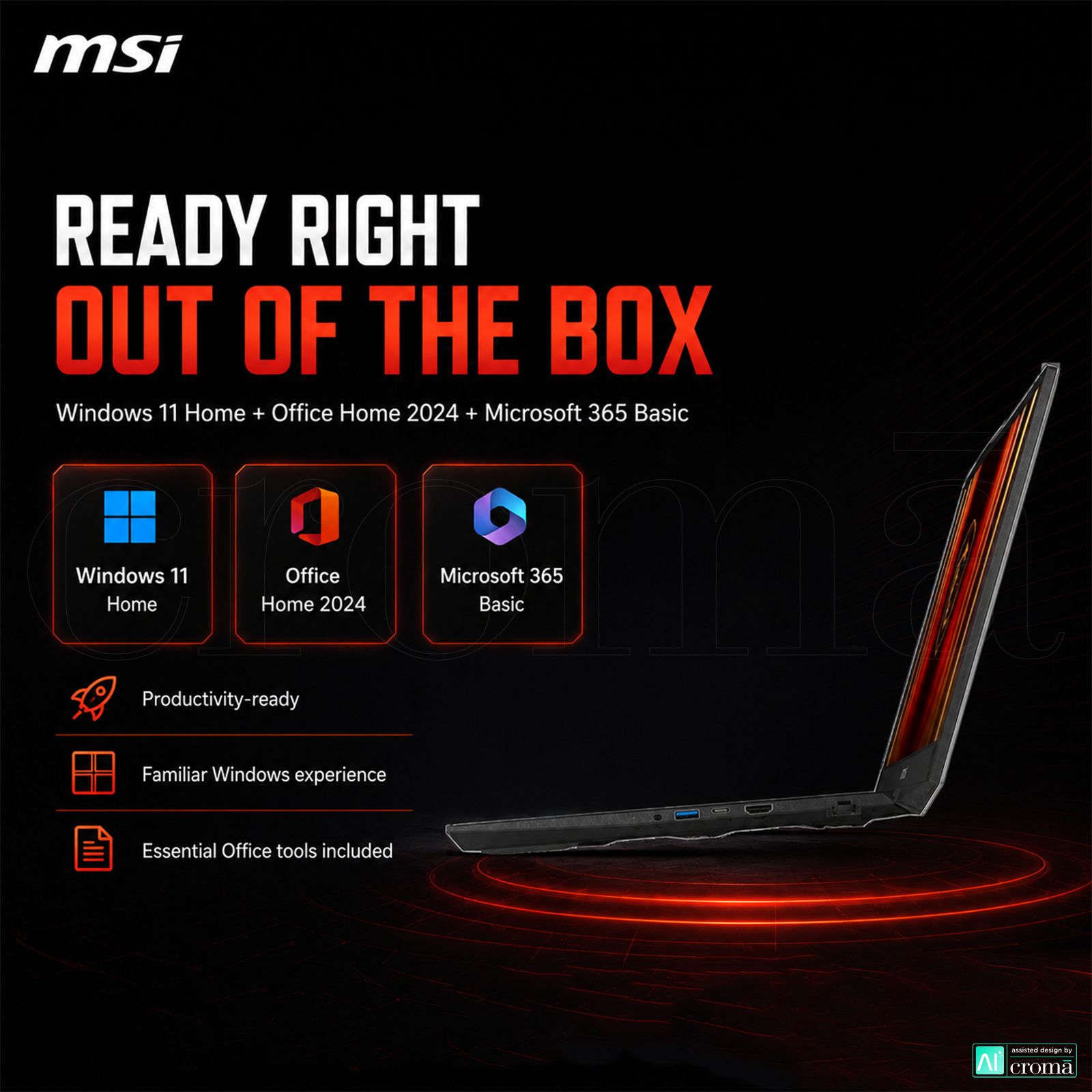MSI Katana 15 HX B14WFK-641IN Intel Core i5 14th Gen Gaming Laptop (16GB, 1TB SSD, Windows 11 Home, 8GB Graphics, 15.6 inch 144 Hz Full HD Display, NVIDIA GeForce RTX 5060, MS Office Home 2024, Black, 2.40 KG) MSI Katana 15 HX B14WFK-641IN Intel Core i5 14th Gen Gaming Laptop (16GB, 1TB SSD, Windows 11 Home, 8GB Graphics, 15.6 inch 144 Hz Full HD Display, NVIDIA GeForce RTX 5060, MS Office Home 2024, Black, 2.40 KG)_6