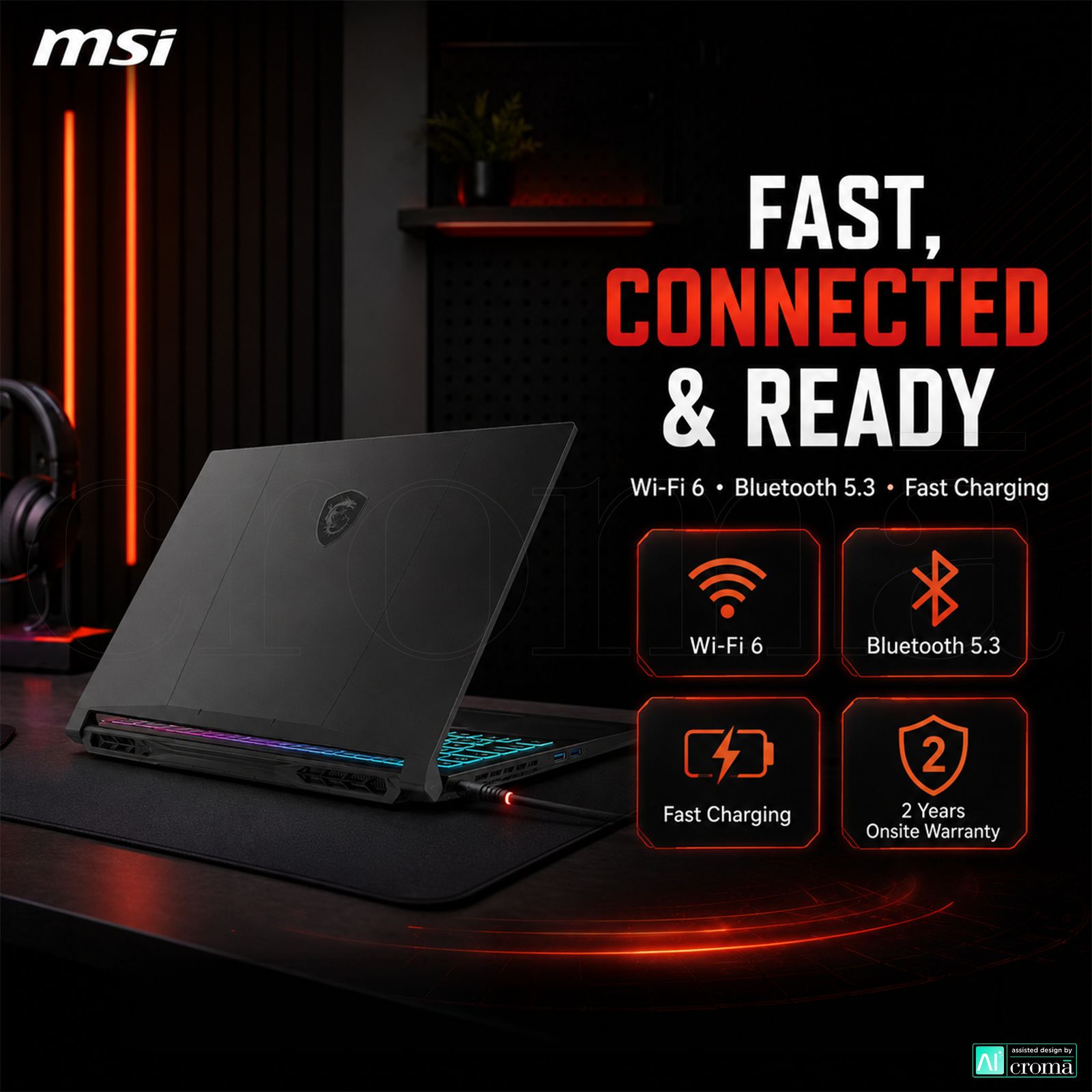 MSI Katana 15 HX B14WFK-641IN Intel Core i5 14th Gen Gaming Laptop (16GB, 1TB SSD, Windows 11 Home, 8GB Graphics, 15.6 inch 144 Hz Full HD Display, NVIDIA GeForce RTX 5060, MS Office Home 2024, Black, 2.40 KG) MSI Katana 15 HX B14WFK-641IN Intel Core i5 14th Gen Gaming Laptop (16GB, 1TB SSD, Windows 11 Home, 8GB Graphics, 15.6 inch 144 Hz Full HD Display, NVIDIA GeForce RTX 5060, MS Office Home 2024, Black, 2.40 KG)_7