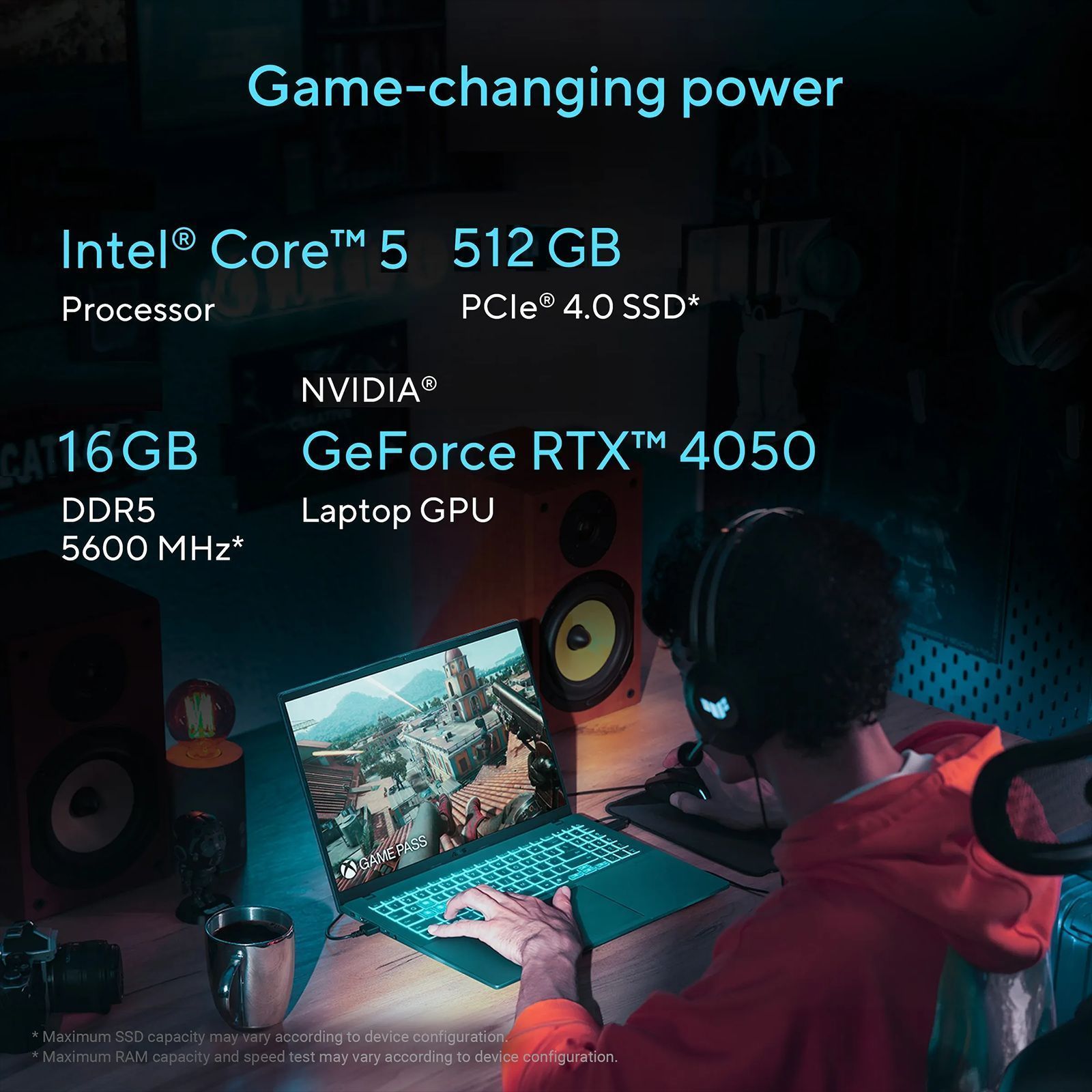 ASUS V16 V3607VU-RP550WS Intel Core 5 Gaming Laptop (16GB, 512GB SSD, Windows 11 Home, 6GB Graphics, 16 inch 144 Hz WUXGA IPS Display, NVIDIA GeForce RTX 4050, MS Office Home 2024, Black, 1.95 KG)_15