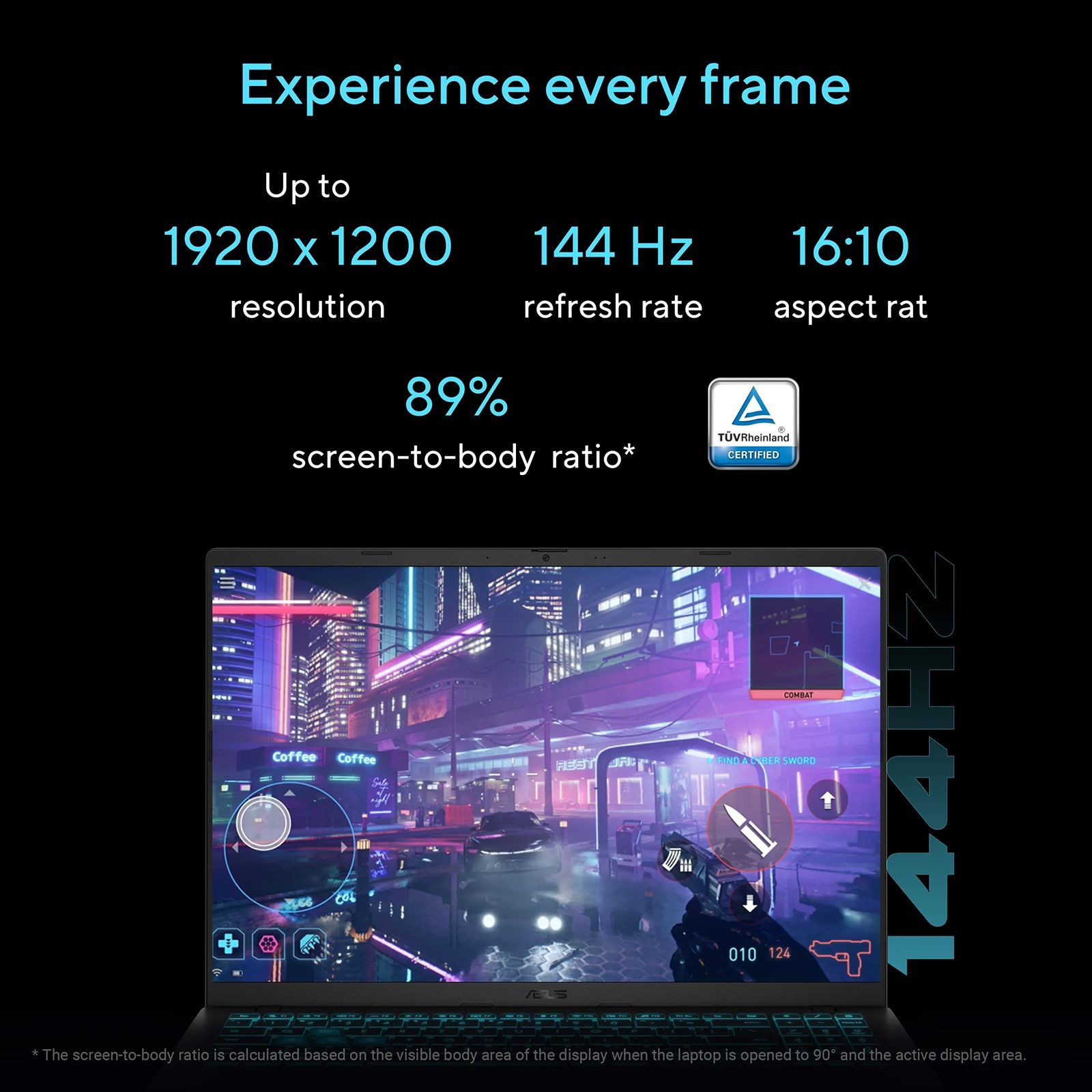 ASUS V16 V3607VU-RP550WS Intel Core 5 Gaming Laptop (16GB, 512GB SSD, Windows 11 Home, 6GB Graphics, 16 inch 144 Hz WUXGA IPS Display, NVIDIA GeForce RTX 4050, MS Office Home 2024, Black, 1.95 KG)_8