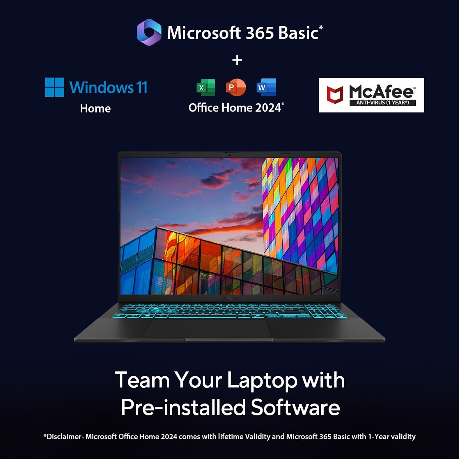 ASUS V16 V3607VH-RP038WS Intel Core 7 Gaming Laptop (16GB, 512GB SSD, Windows 11 Home, 8GB Graphics, 16 inch 144 Hz WUXGA Display, NVIDIA GeForce RTX 5050, MS Office Home 2024, Black, 1.95 KG)_9