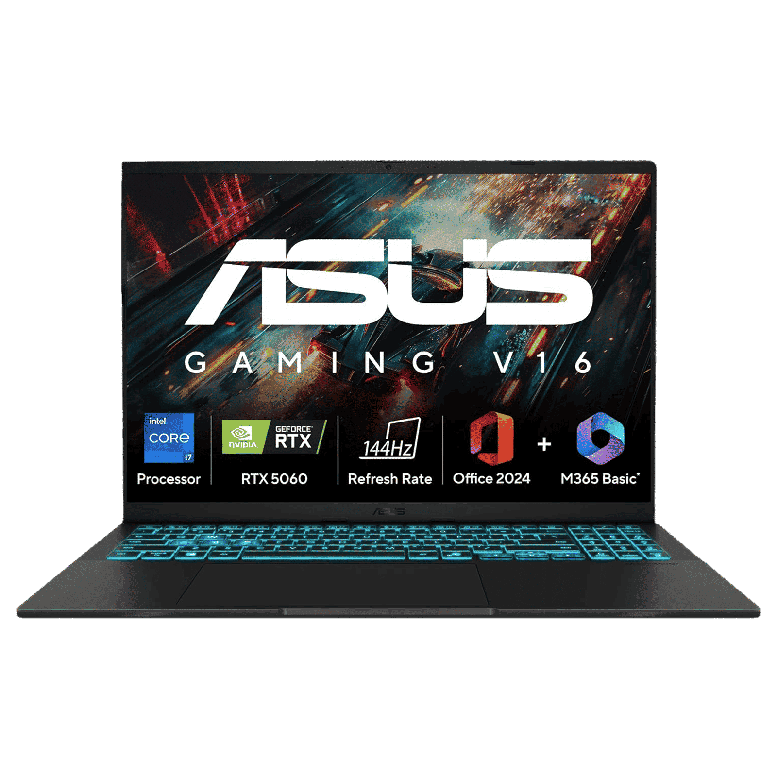ASUS V16 V3607VM-RP057WS Intel Core 7 Gaming Laptop (16GB, 512GB SSD, Windows 11 Home, 8GB Graphics, 16 inch 144 Hz WUXGA Display, NVIDIA GeForce RTX 5060, MS Office Home 2024, Black, 1.95 KG) ASUS V16 V3607VM-RP057WS Intel Core 7 Gaming Laptop (16GB, 512GB SSD, Windows 11 Home, 8GB Graphics, 16 inch 144 Hz WUXGA Display, NVIDIA GeForce RTX 5060, MS Office Home 2024, Black, 1.95 KG)_1