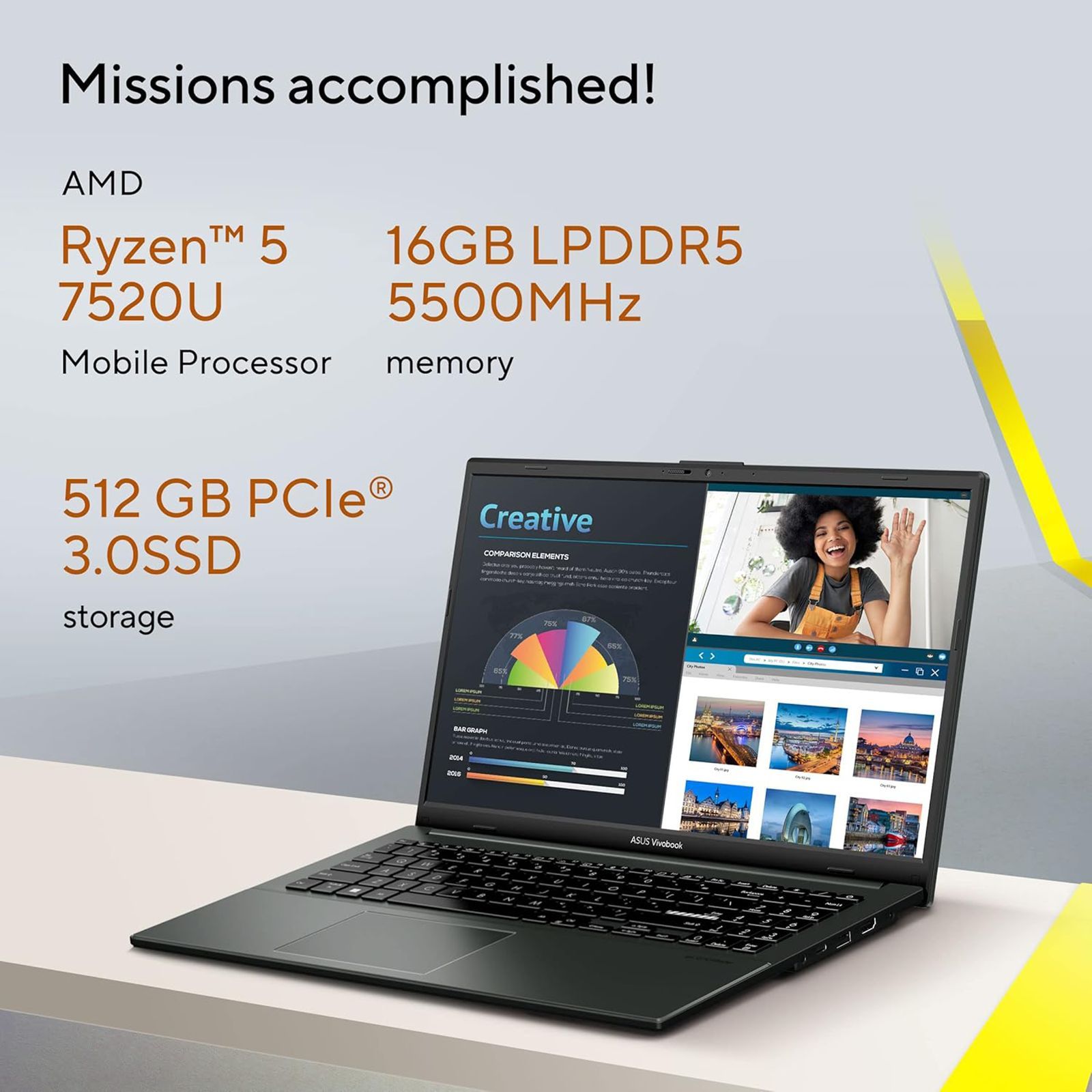 ASUS Vivobook Go 15 E1504FA-NJ5542WS AMD Ryzen 5 Thin & Light Laptop (16GB, 512GB SSD, Windows 11 Home, 15.6 inch Full HD Display, MS Office Home 2024, Mixed Black, 1.63 KG) ASUS Vivobook Go 15 E1504FA-NJ5542WS AMD Ryzen 5 Thin & Light Laptop (16GB, 512GB SSD, Windows 11 Home, 15.6 inch Full HD Display, MS Office Home 2024, Mixed Black, 1.63 KG)_2