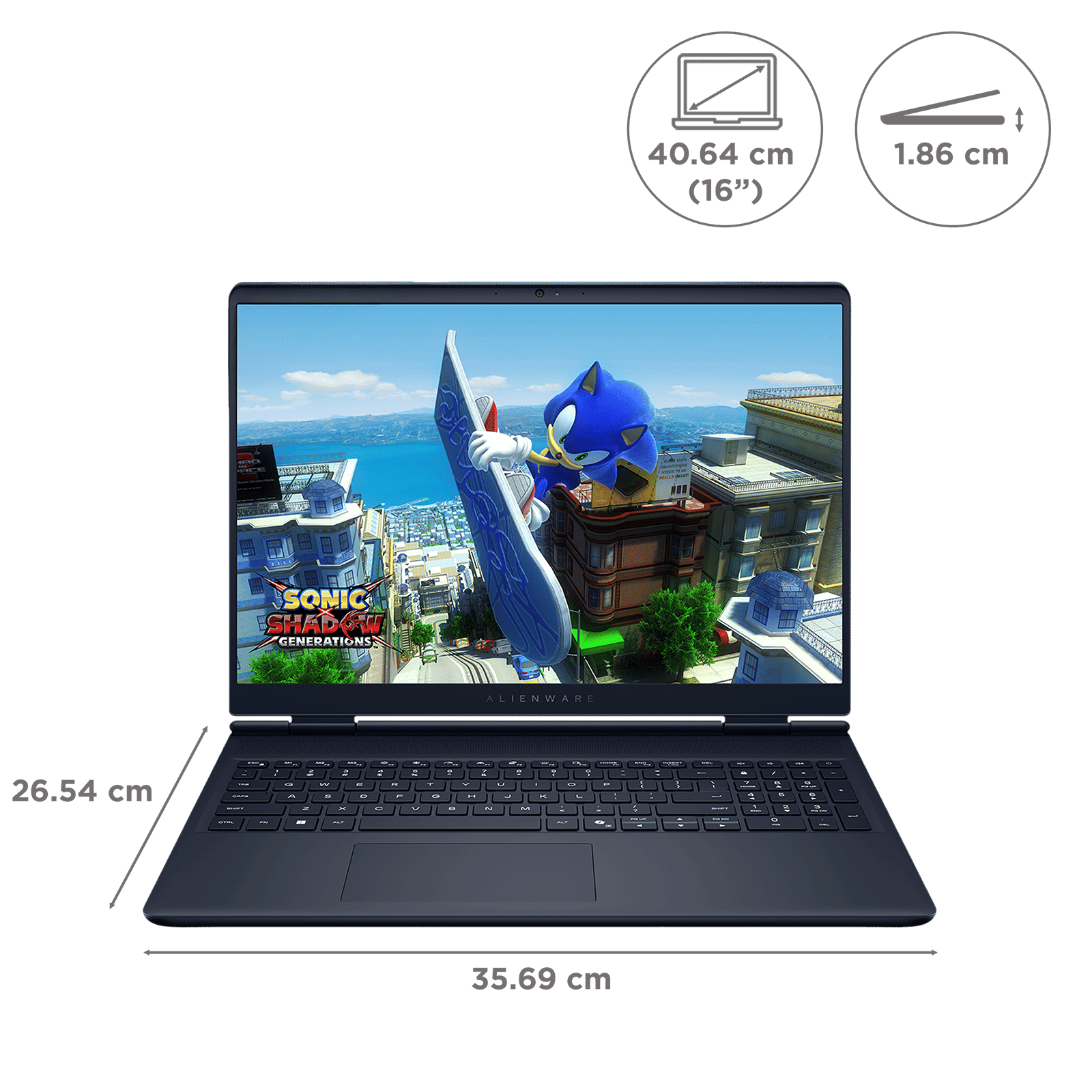 DELL Alienware 16 Aurora Intel Core 7 Gaming Laptop (16GB, 1TB SSD, Windows 11 Home, 8GB Graphics, 16 inch 120 Hz QHD+ WQXGA Display, NVIDIA GeForce RTX 5050, MS Office Home 2024, Interstellar Indigo, 2.57 KG)_2