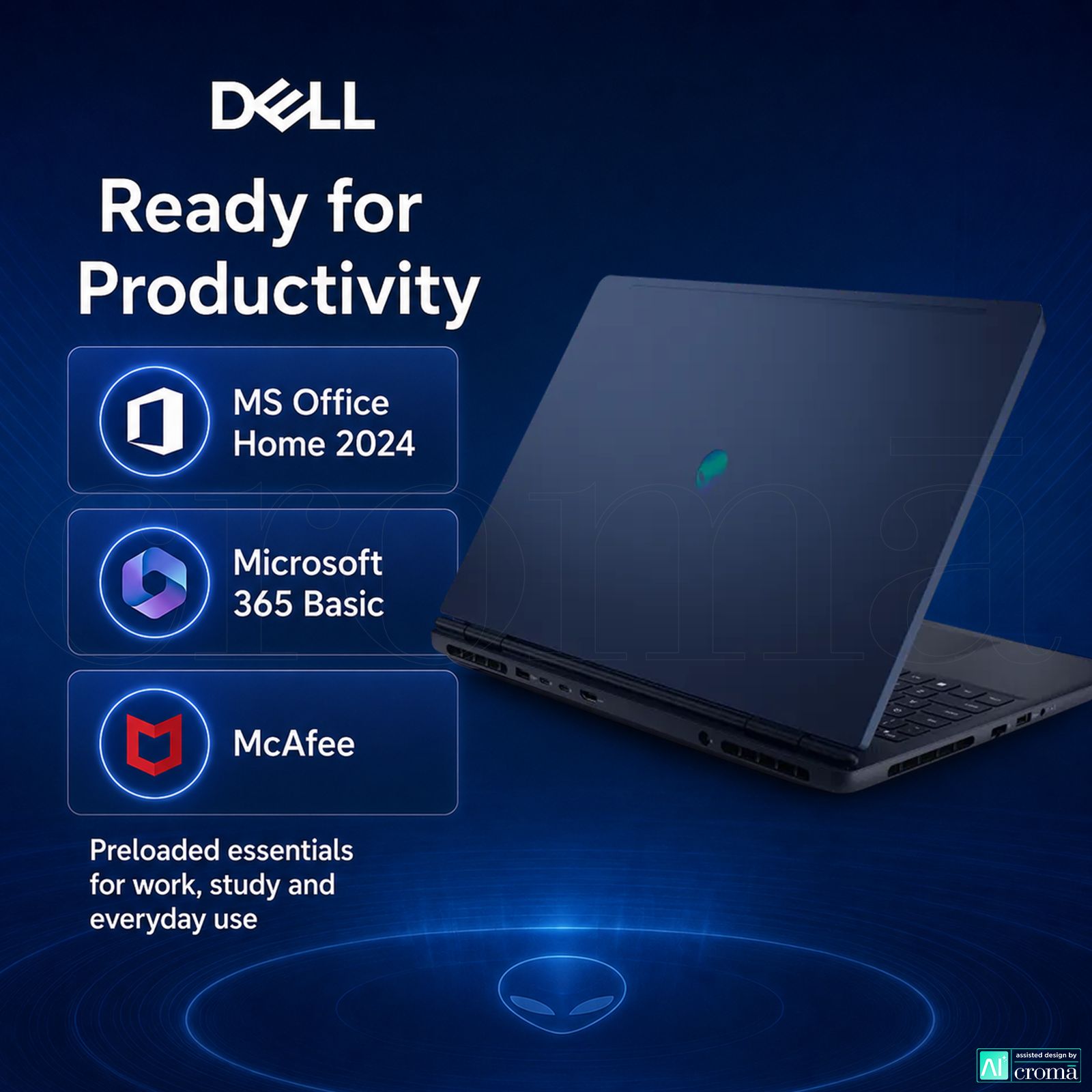 DELL Alienware 16 Aurora Intel Core 7 Gaming Laptop (16GB, 1TB SSD, Windows 11 Home, 8GB Graphics, 16 inch 120 Hz QHD+ WQXGA Display, NVIDIA GeForce RTX 5050, MS Office Home 2024, Interstellar Indigo, 2.57 KG) DELL Alienware 16 Aurora Intel Core 7 Gaming Laptop (16GB, 1TB SSD, Windows 11 Home, 8GB Graphics, 16 inch 120 Hz QHD+ WQXGA Display, NVIDIA GeForce RTX 5050, MS Office Home 2024, Interstellar Indigo, 2.57 KG)_3