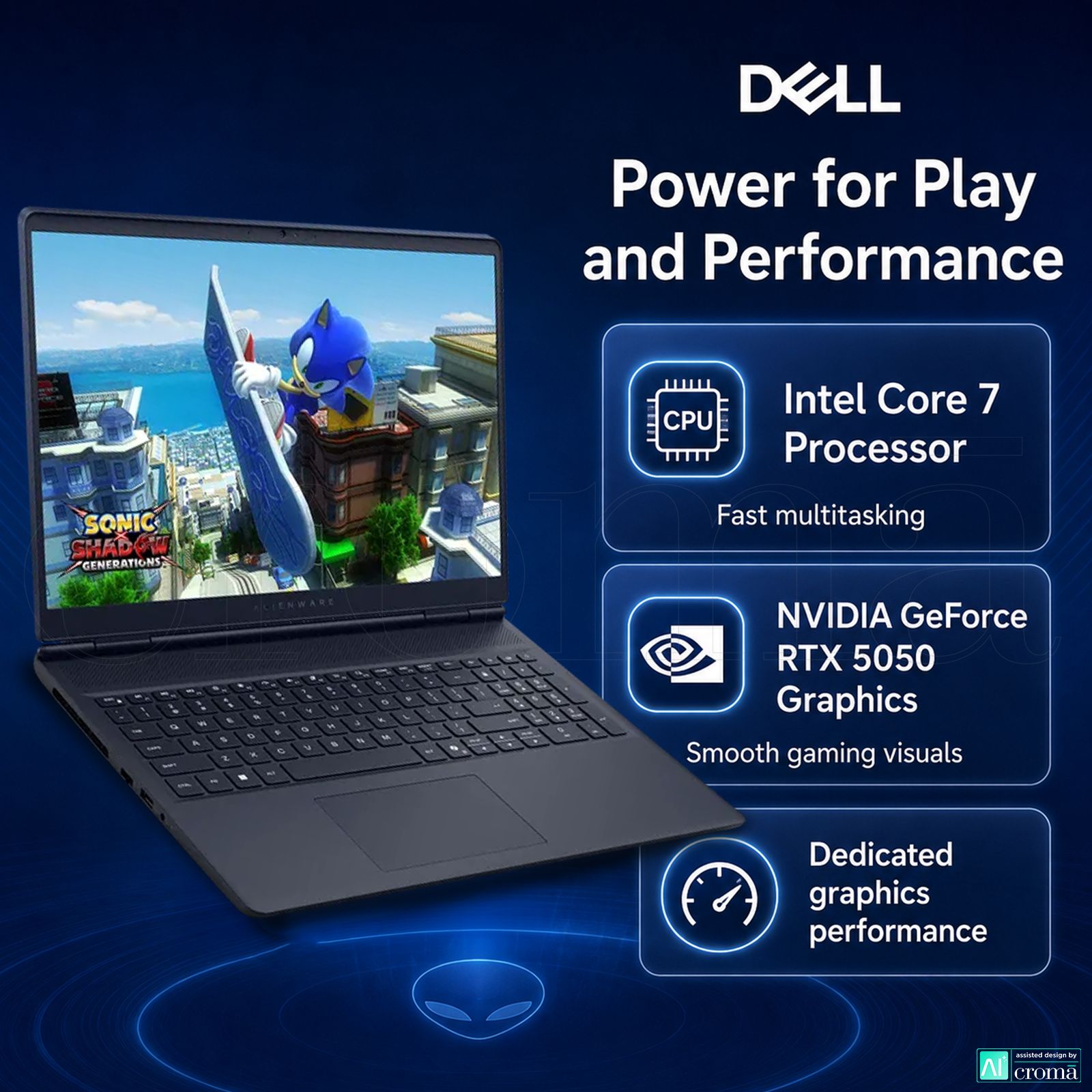 DELL Alienware 16 Aurora Intel Core 7 Gaming Laptop (16GB, 1TB SSD, Windows 11 Home, 8GB Graphics, 16 inch 120 Hz QHD+ WQXGA Display, NVIDIA GeForce RTX 5050, MS Office Home 2024, Interstellar Indigo, 2.57 KG) DELL Alienware 16 Aurora Intel Core 7 Gaming Laptop (16GB, 1TB SSD, Windows 11 Home, 8GB Graphics, 16 inch 120 Hz QHD+ WQXGA Display, NVIDIA GeForce RTX 5050, MS Office Home 2024, Interstellar Indigo, 2.57 KG)_4
