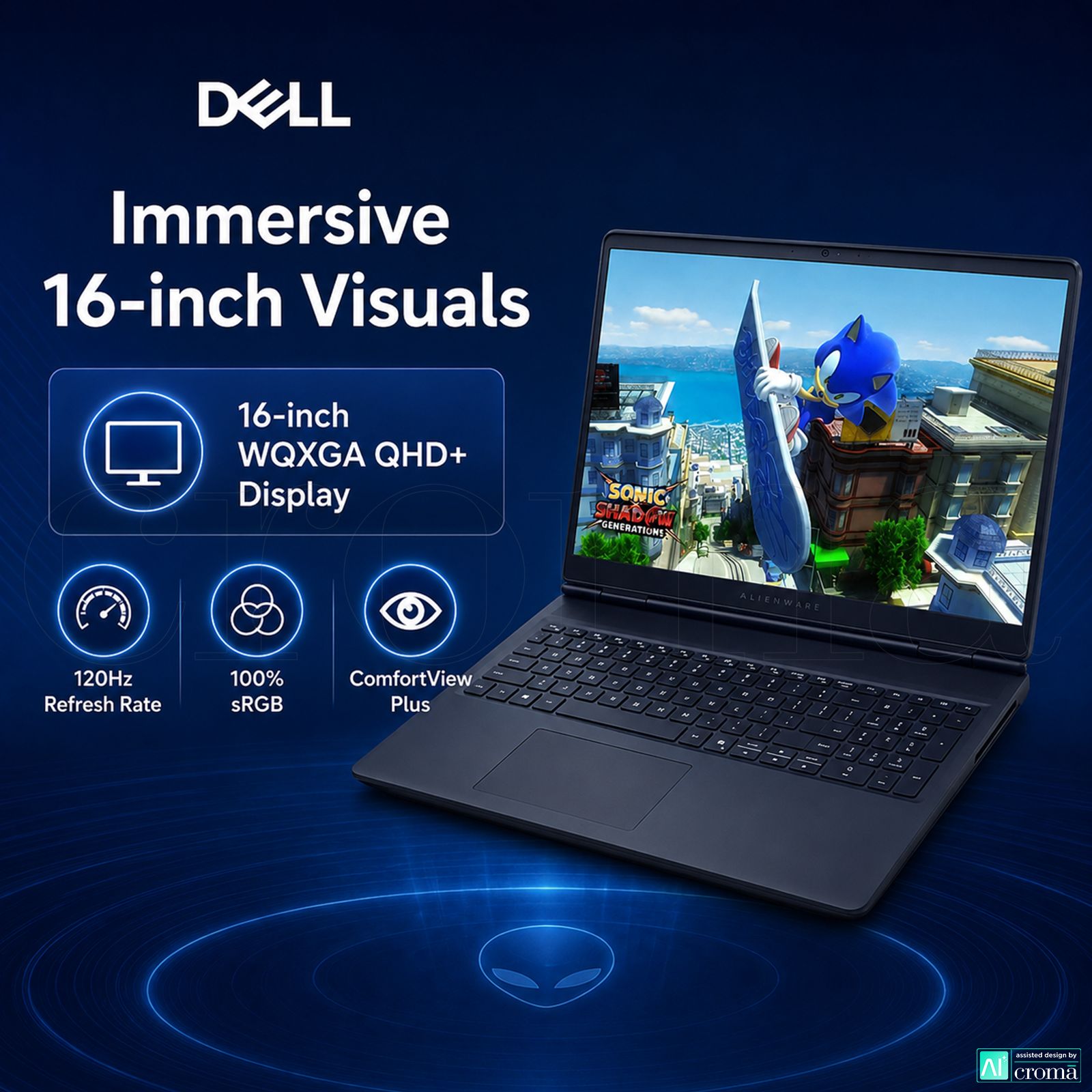 DELL Alienware 16 Aurora Intel Core 7 Gaming Laptop (16GB, 1TB SSD, Windows 11 Home, 8GB Graphics, 16 inch 120 Hz QHD+ WQXGA Display, NVIDIA GeForce RTX 5050, MS Office Home 2024, Interstellar Indigo, 2.57 KG) DELL Alienware 16 Aurora Intel Core 7 Gaming Laptop (16GB, 1TB SSD, Windows 11 Home, 8GB Graphics, 16 inch 120 Hz QHD+ WQXGA Display, NVIDIA GeForce RTX 5050, MS Office Home 2024, Interstellar Indigo, 2.57 KG)_5