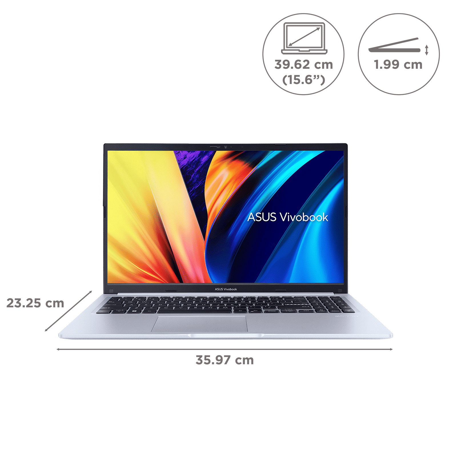 ASUS Vivobook 15 M1502YA-BQ712WS AMD Ryzen 7 5825U Laptop (16GB, 1TB SSD, Windows 11 Home, 15.6 inch Full HD IPS Display, MS Office Home 2024, Cool Silver, 1.7 KG)_8
