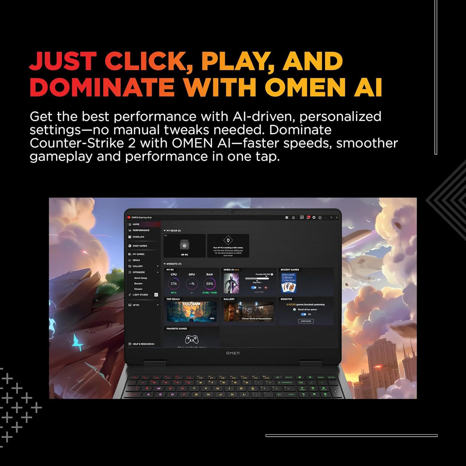 HP OMEN 16-am0241TX Intel Core i7 14th Gen Gaming Laptop (24GB, 1TB SSD, Windows 11 Home, 8GB Graphics, 16 inch 165 Hz 2K IPS Display, NVIDIA GeForce RTX 5050, MS Office Home 2024, Shadow Black, 2.43 KG)_2
