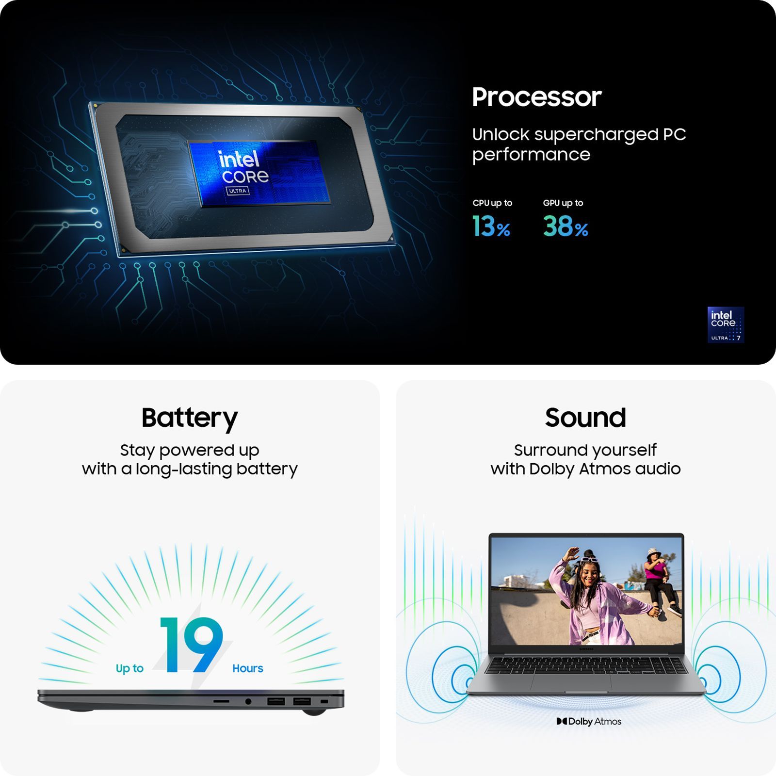 SAMSUNG Galaxy Book5 Intel Core Ultra 7 Thin & Light Laptop (16GB, 1TB SSD, Windows 11 Home, 15.6 inch Full HD IPS Display, MS Office Home 2024, Gray, 1.55 KG)_3
