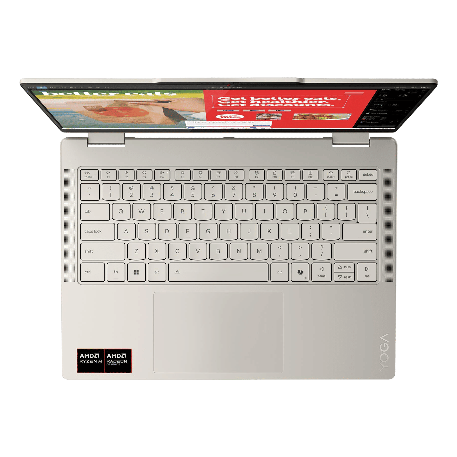Lenovo Yoga 7 14AKP10 AMD Ryzen AI 7 Touchscreen 2-in-1 Laptop (24GB, 1TB SSD, Windows 11 Home, WUXGA OLED Display, MS Office Home 2024, Seashell, 1.38 KG) Lenovo Yoga 7 14AKP10 AMD Ryzen AI 7 Touchscreen 2-in-1 Laptop (24GB, 1TB SSD, Windows 11 Home, WUXGA OLED Display, MS Office Home 2024, Seashell, 1.38 KG)_6