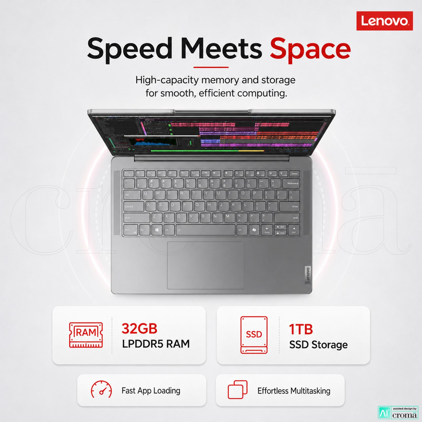 Lenovo Yoga Slim 7 14IMH9 Intel Core Ultra 7 Thin & Light Laptop (32GB, 1TB SSD, Windows 11 Home, 14 inch WUXGA OLED Display, MS Office Home 2024, Luna Grey, 1.39 KG)_4