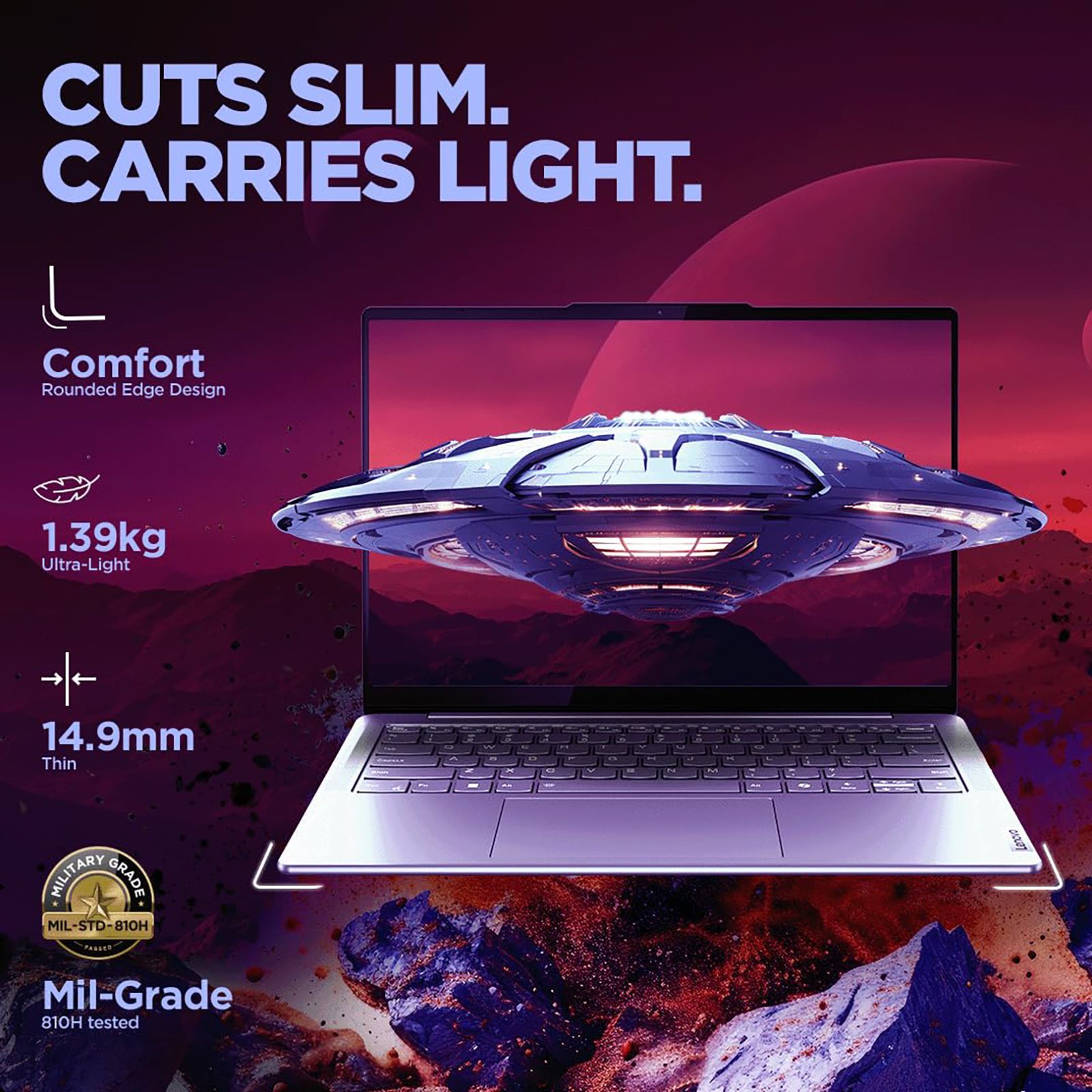 Lenovo Yoga Slim 7 14IMH9 Intel Core 9 Thin & Light Laptop (32GB, 1TB SSD, WIndows 11 Home, 14 inch WUXGA OLED Display, MS Office Home 2024, Luna Grey, 1.39 KG) Lenovo Yoga Slim 7 14IMH9 Intel Core 9 Thin & Light Laptop (32GB, 1TB SSD, WIndows 11 Home, 14 inch WUXGA OLED Display, MS Office Home 2024, Luna Grey, 1.39 KG)_5