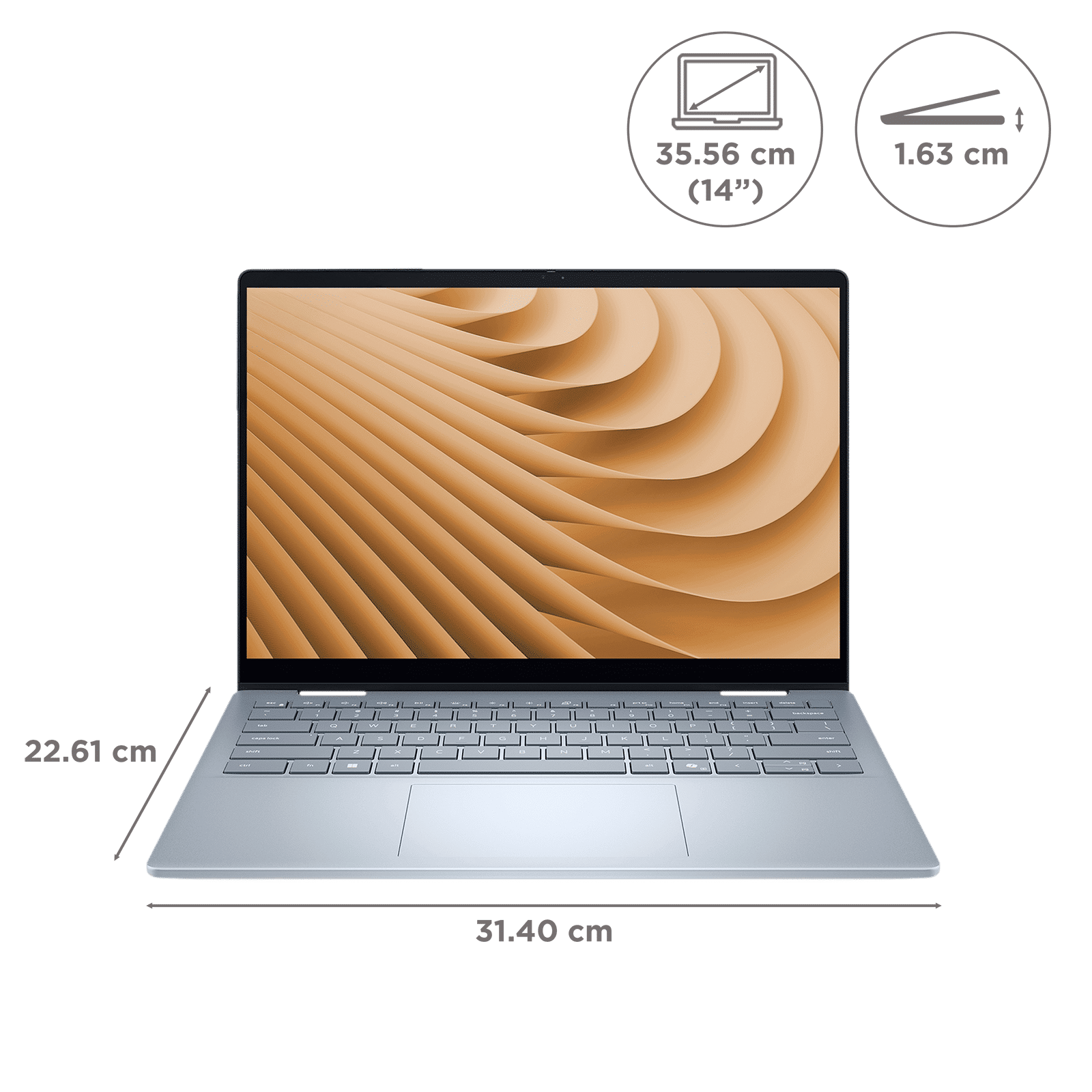 Dell 14 Plus AMD Ryzen AI 5 340 2-in-1 Laptop (16GB, 512GB SSD, Windows 11 Home, 14 inch Full HD Plus WVA Display, MS Office Home 2024, Ice Blue, 1.59 KG)_2