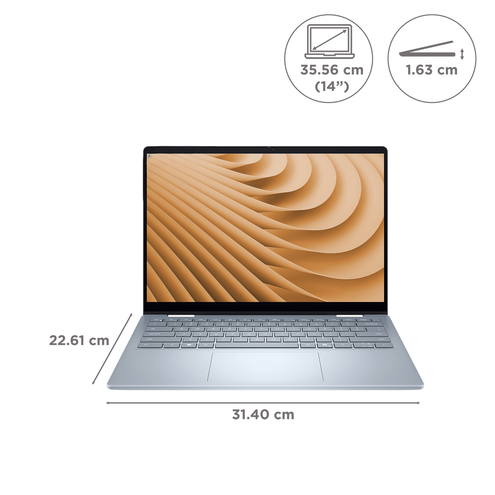 Dell 14 Plus AMD Ryzen AI 7 350 2-in-1 Laptop (16GB, 1TB SSD, Windows 11 Home, 14 inch Full HD Plus WVA Display, MS Office Home 2024, Ice Blue, 1.59 KG)_2