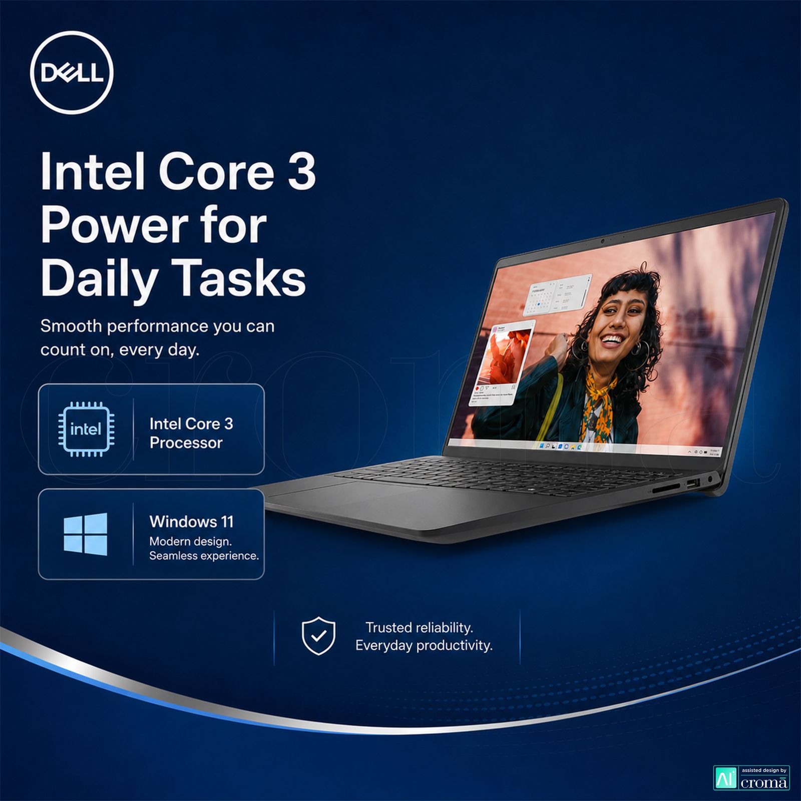 DELL DC 15250 Intel Core 3 Thin & Light Laptop (8GB, 512GB SSD, Windows 11, 15.6 inch Full HD IPS Display, MS Office Home 2024, Carbon Black, 1.66 KG)_5