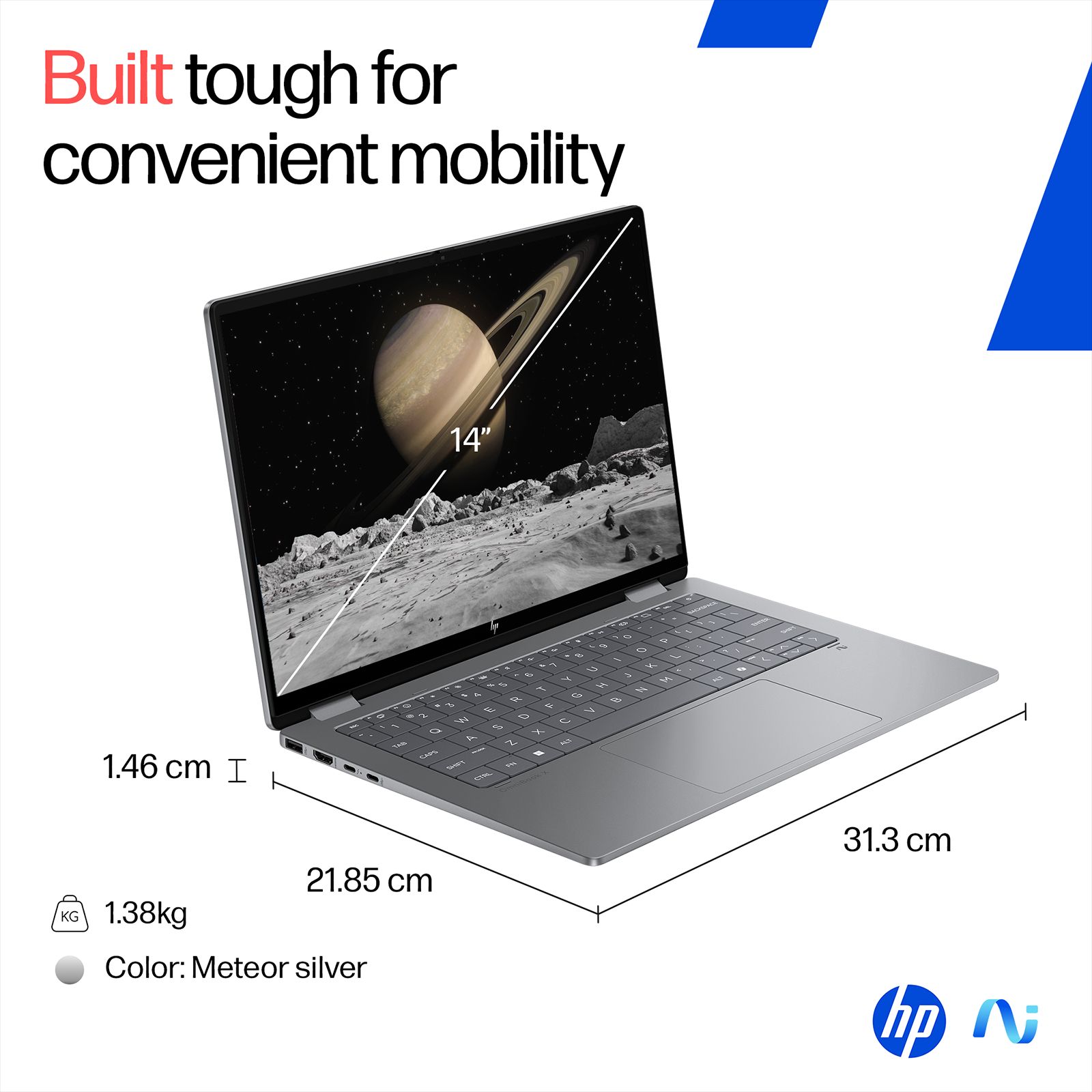 HP OmniBook X Flip 14-fm0099TU Intel Core Ultra 5 Touchscreen 2-in-1 Laptop (16GB, 1TB SSD, Windows 11 Home, 14 inch OLED Display, Meteor Silver, 1.38 KG) HP OmniBook X Flip 14-fm0099TU Intel Core Ultra 5 Touchscreen 2-in-1 Laptop (16GB, 1TB SSD, Windows 11 Home, 14 inch OLED Display, Meteor Silver, 1.38 KG)_9