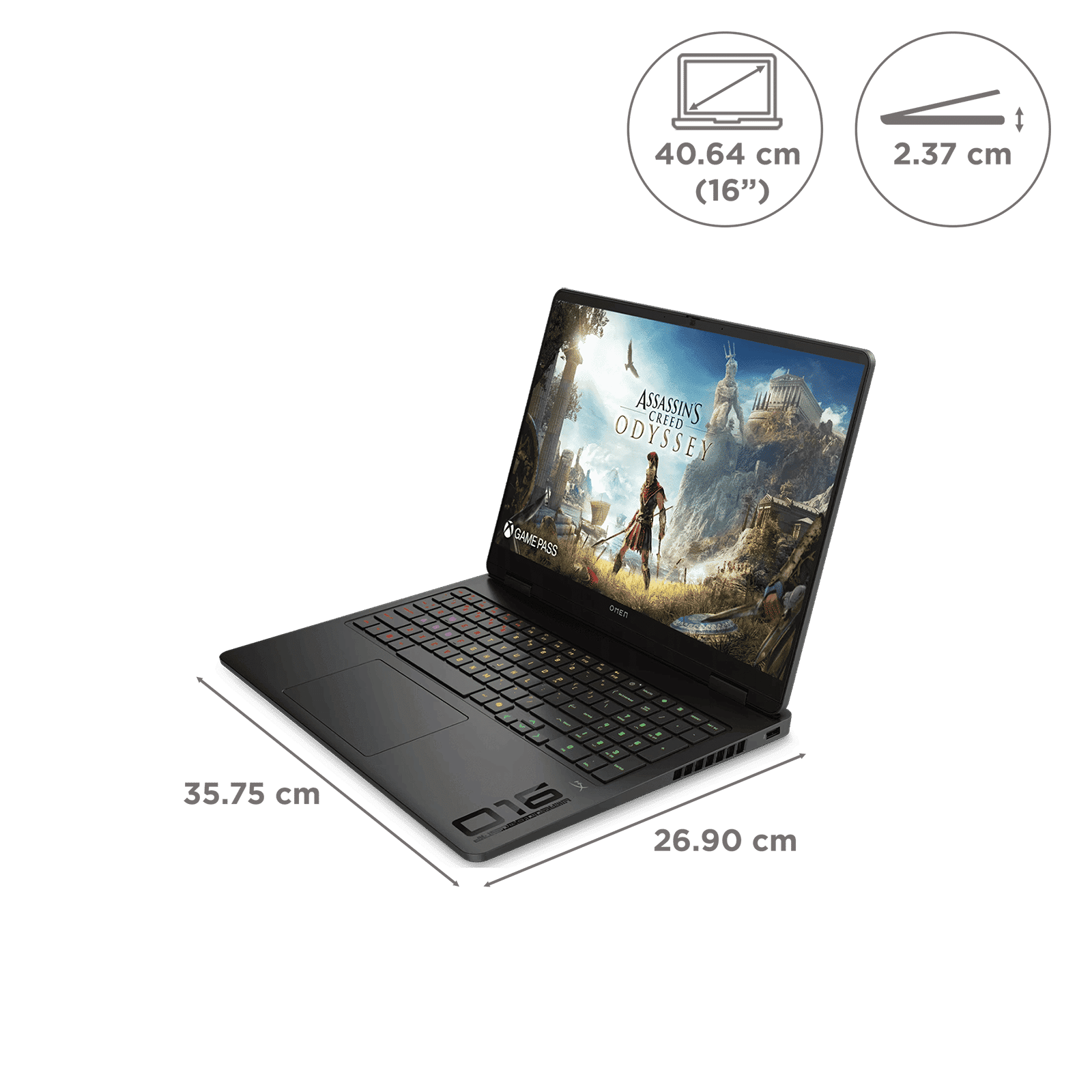 HP OMEN 16-am0279TX Intel Core i9 14th Gen Gaming Laptop (24GB, 1TB SSD, Windows 11 Home, 8GB Graphics, 16 inch 165 Hz 2K IPS Display, NVIDIA GeForce RTX 5060, MS Office Home 2024, Shadow Black, 2.43 KG)_2